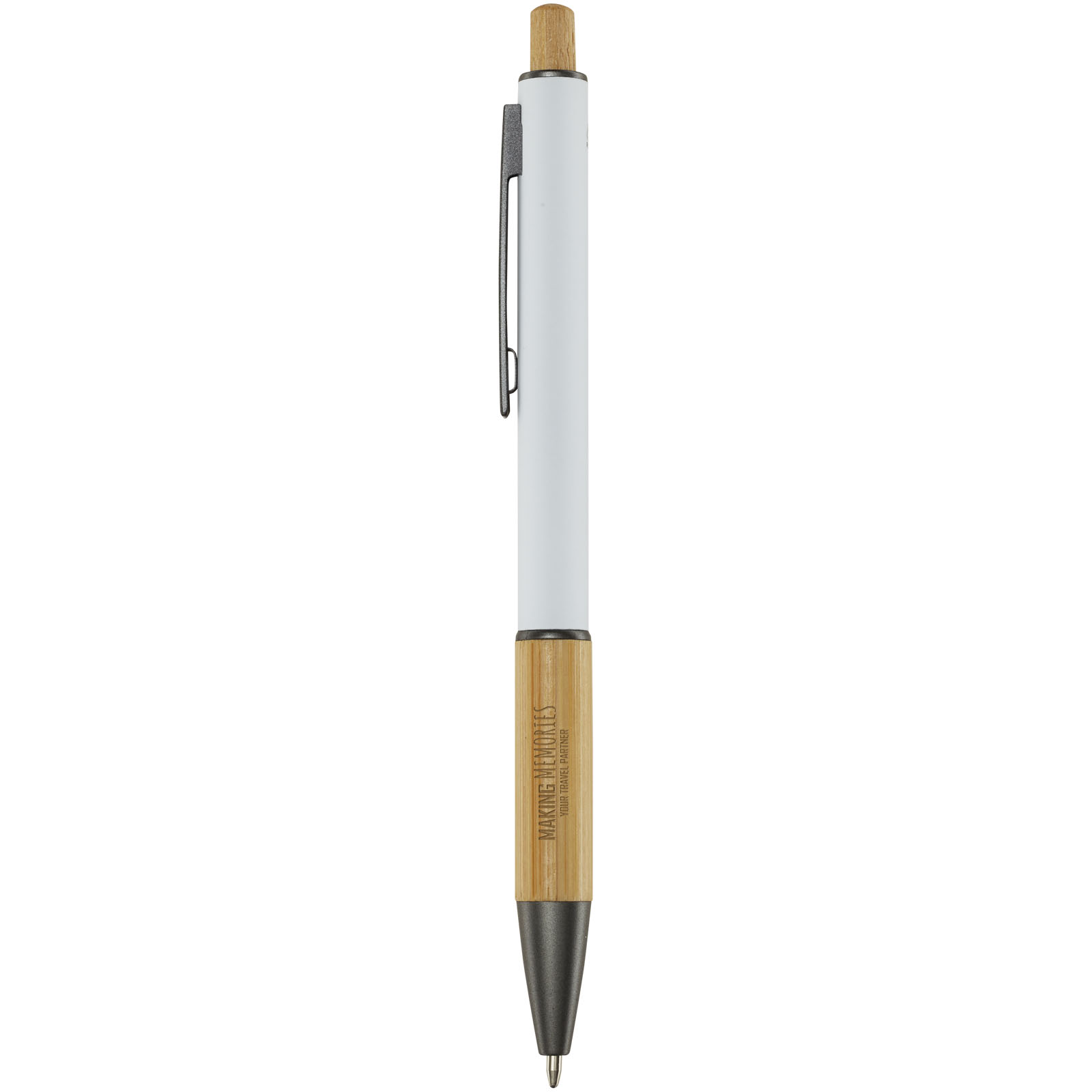 Stylo bille en aluminium recyclé Darius (encre noire)