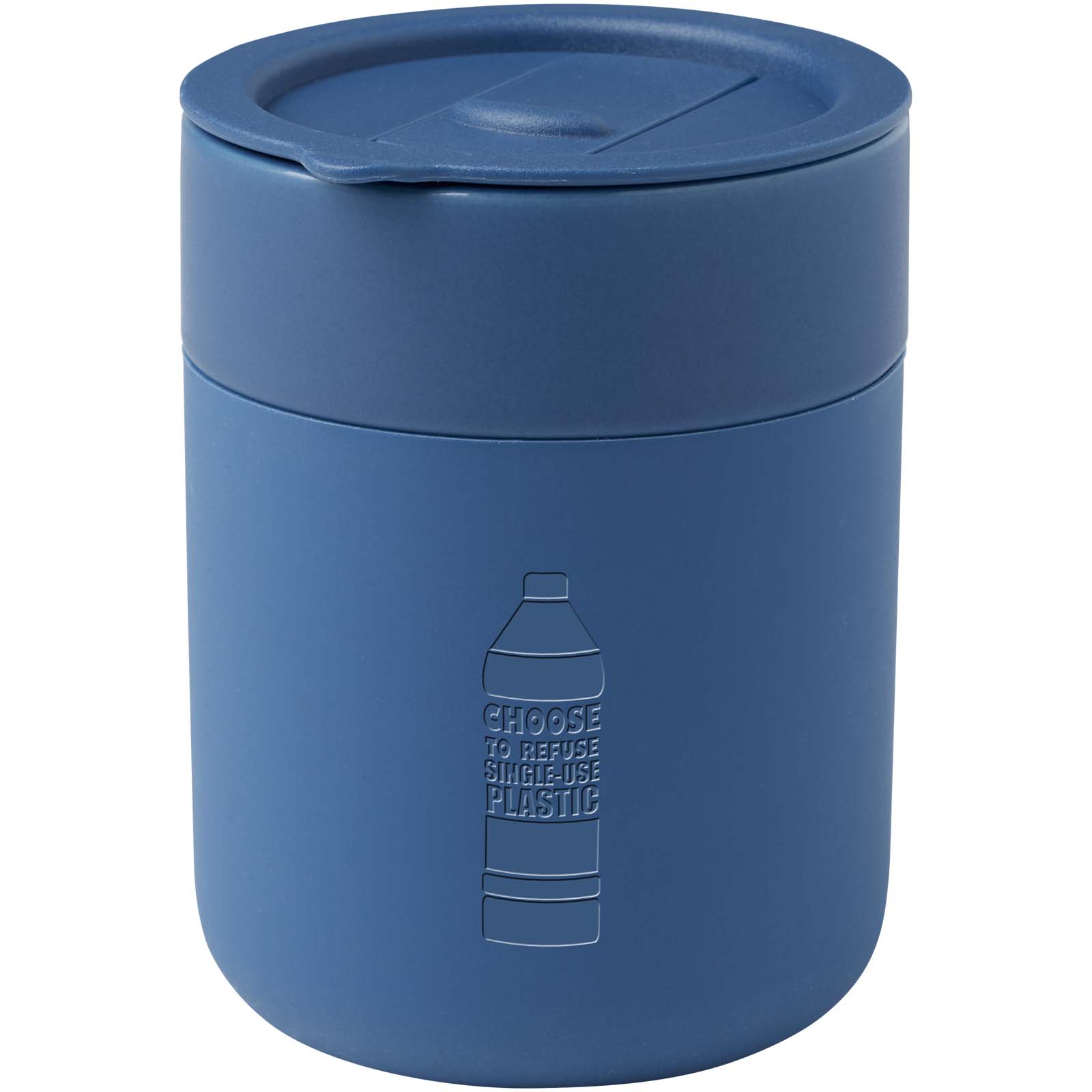 Gobelet en céramique Java de 330 ml avec revêtement en silicone et couvercle en plastique