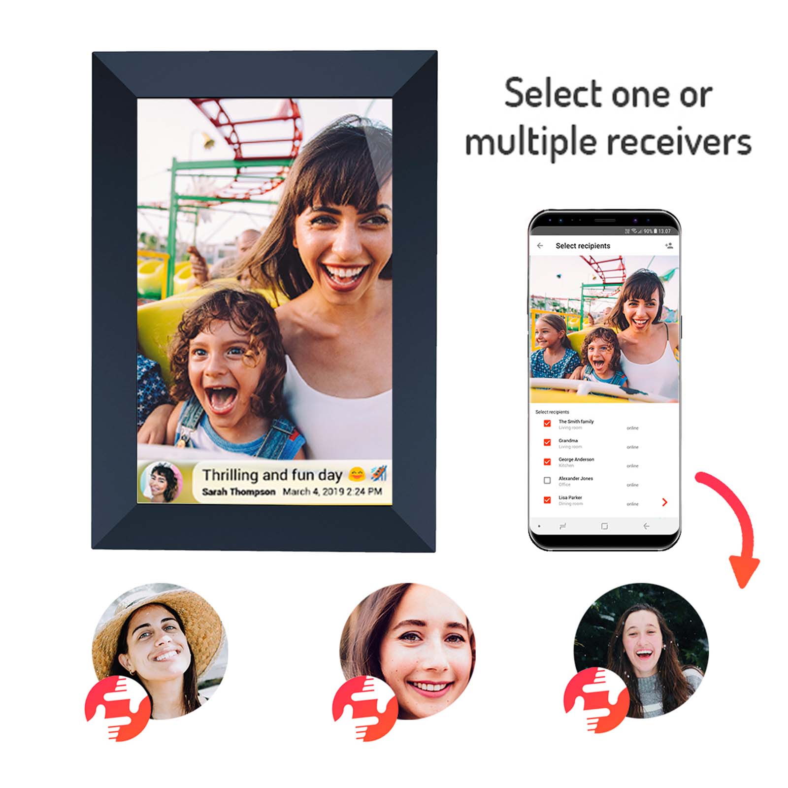 Cadre photo numérique 10" Prixton Prado Frameo avec Wi-Fi