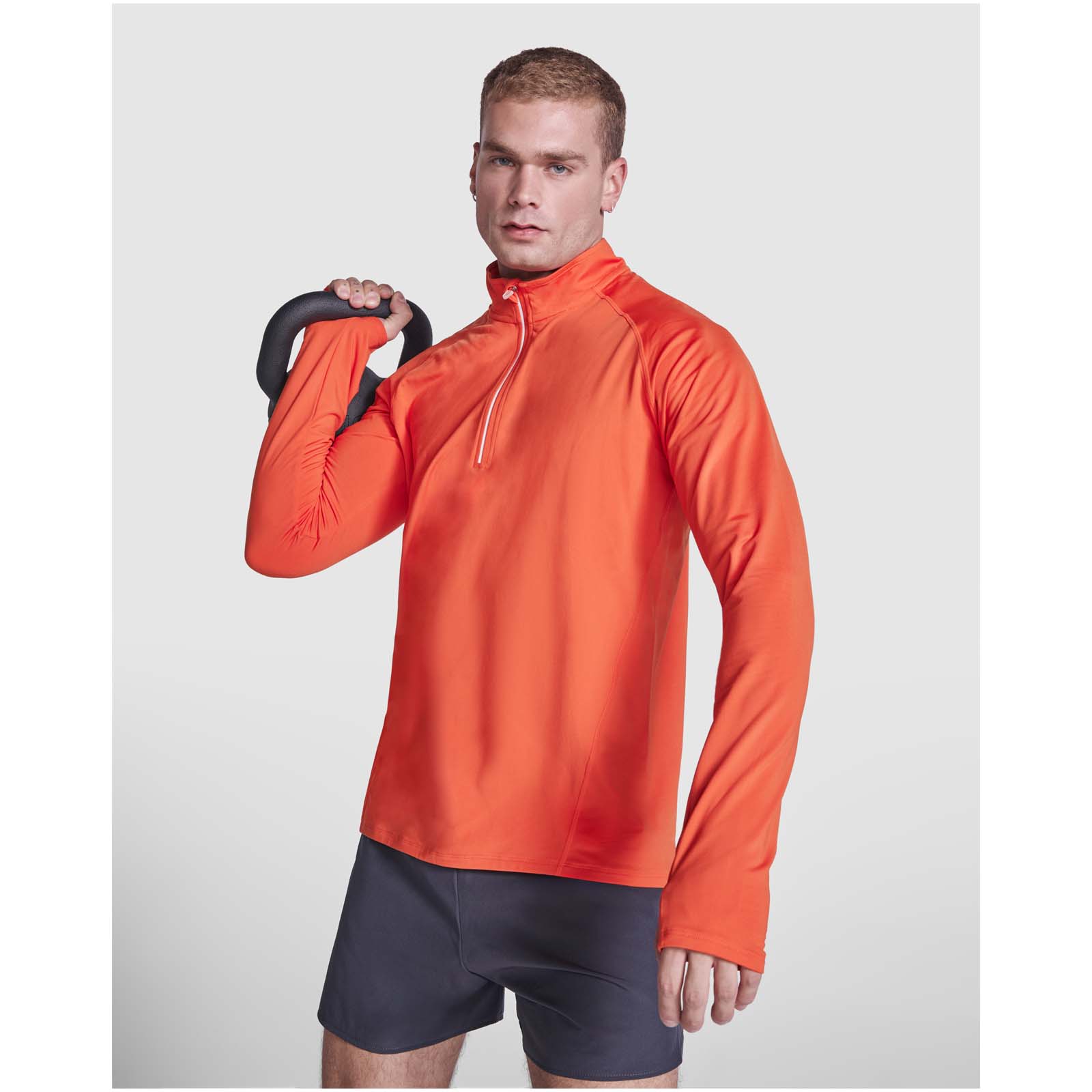 Roly Sweatshirt de 200 g/m² Estambul à manches longues et col demi-zip pour homme