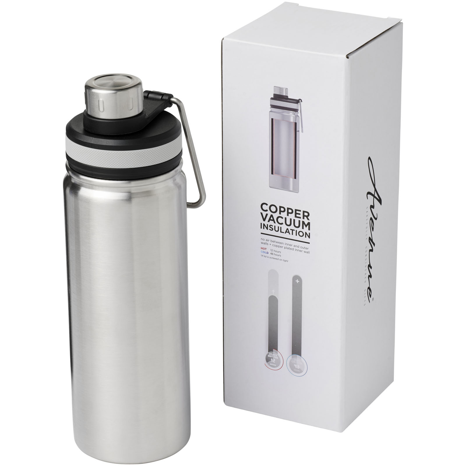 Bouteille de sport 590ml avec isolation par le vide et couche de cuivre Gessi