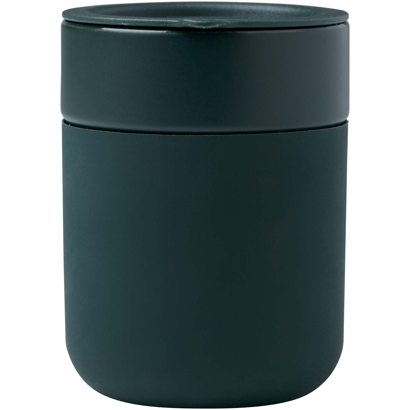 Gobelet en céramique Java de 330 ml avec revêtement en silicone et couvercle en plastique