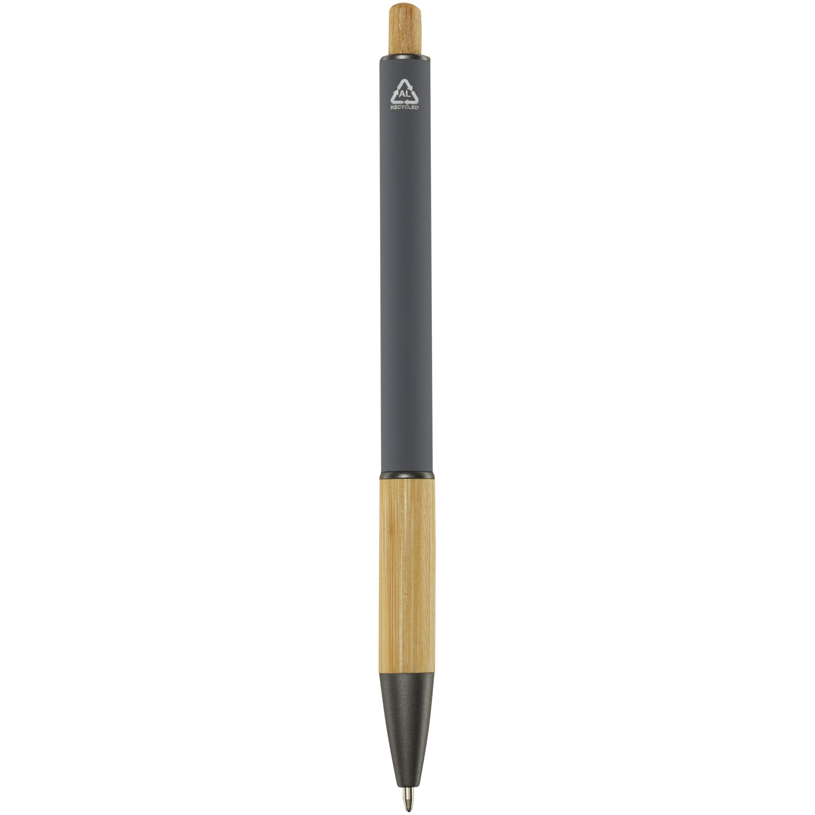 Stylo bille en aluminium recyclé Darius (encre noire)