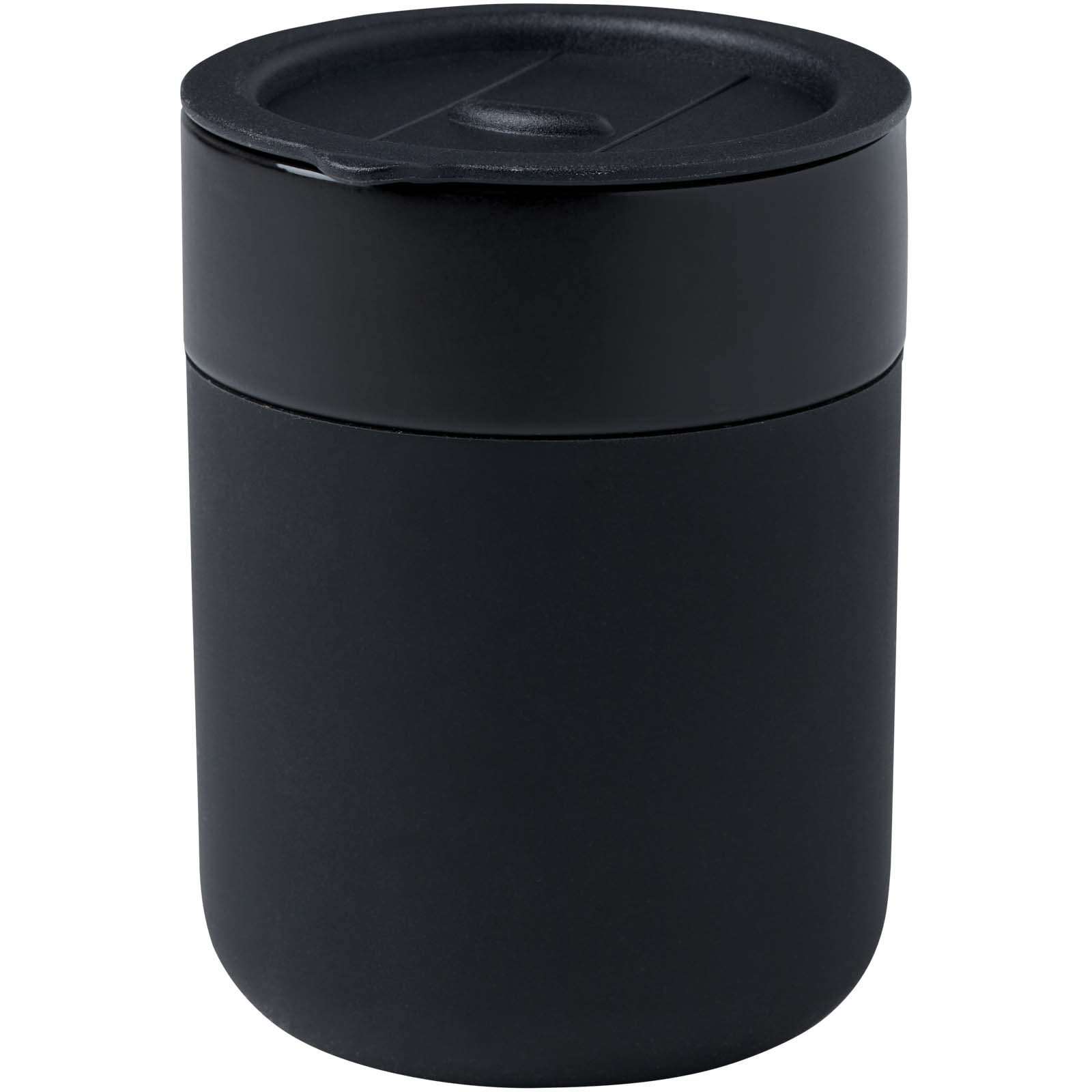 Gobelet en céramique Java de 330 ml avec revêtement en silicone et couvercle en plastique