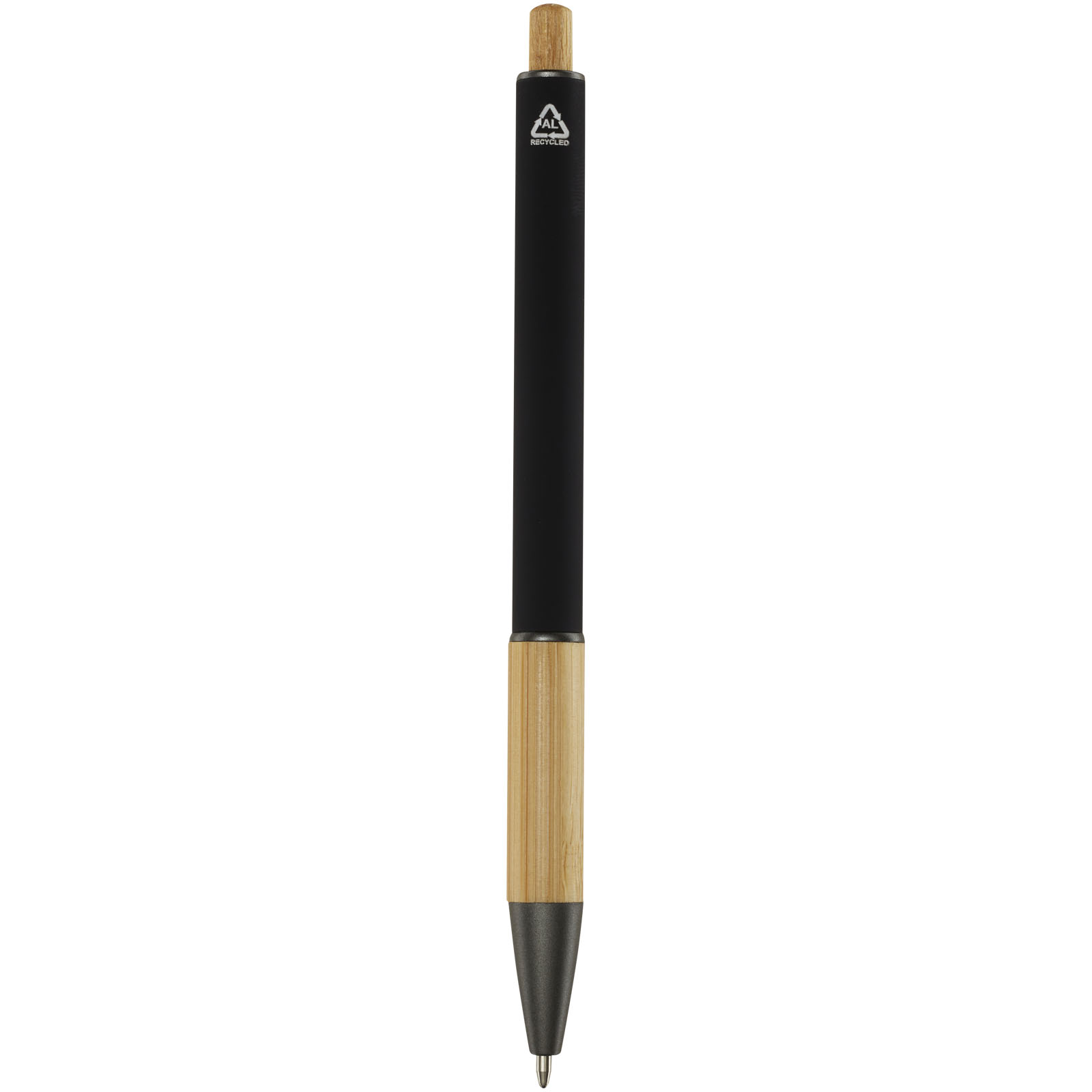 Stylo bille en aluminium recyclé Darius (encre noire)