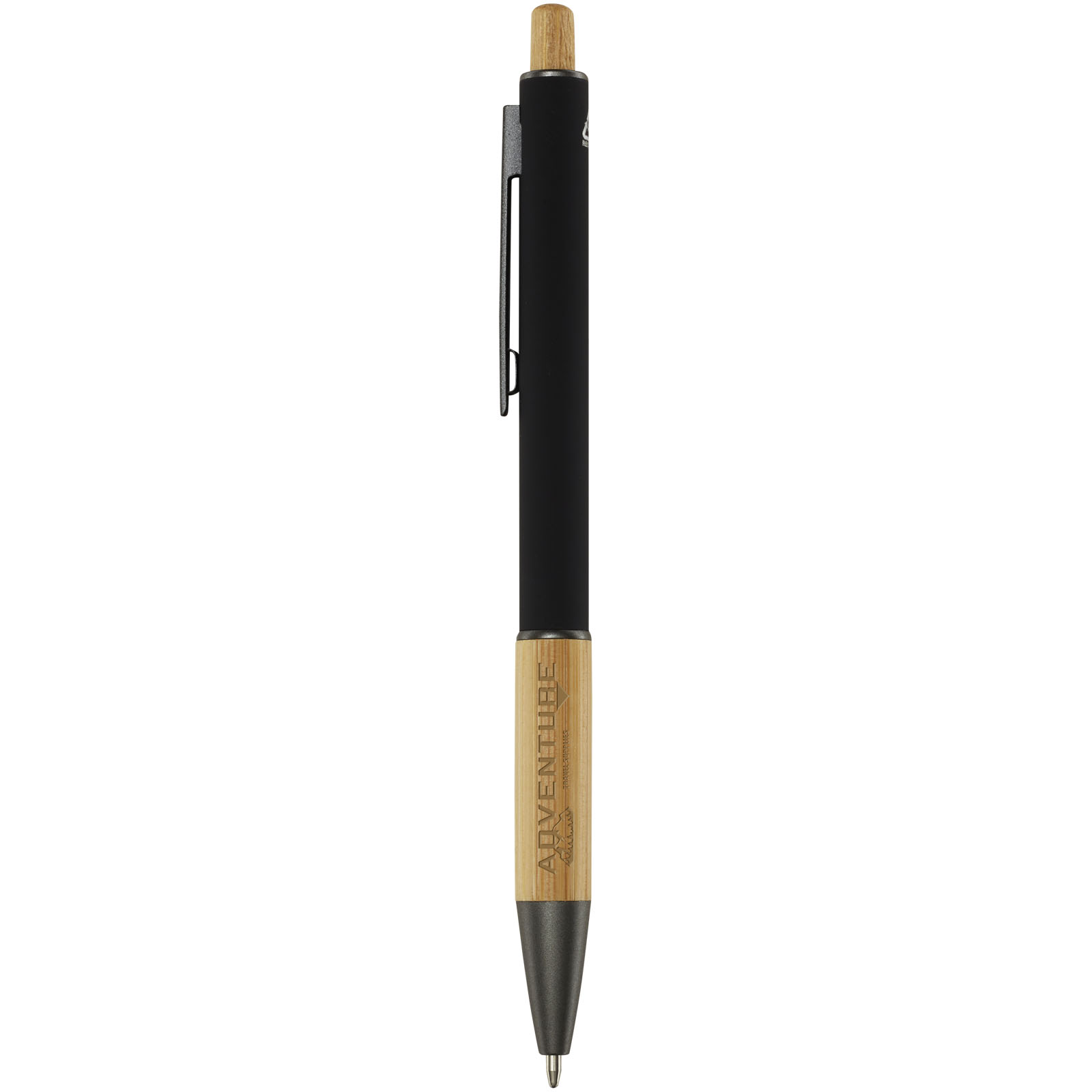 Stylo bille en aluminium recyclé Darius (encre noire)