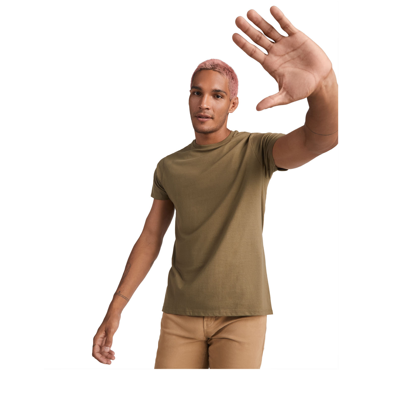 Roly T-shirt de 175 g/m² Breda en coton organique à manches courtes pour homme