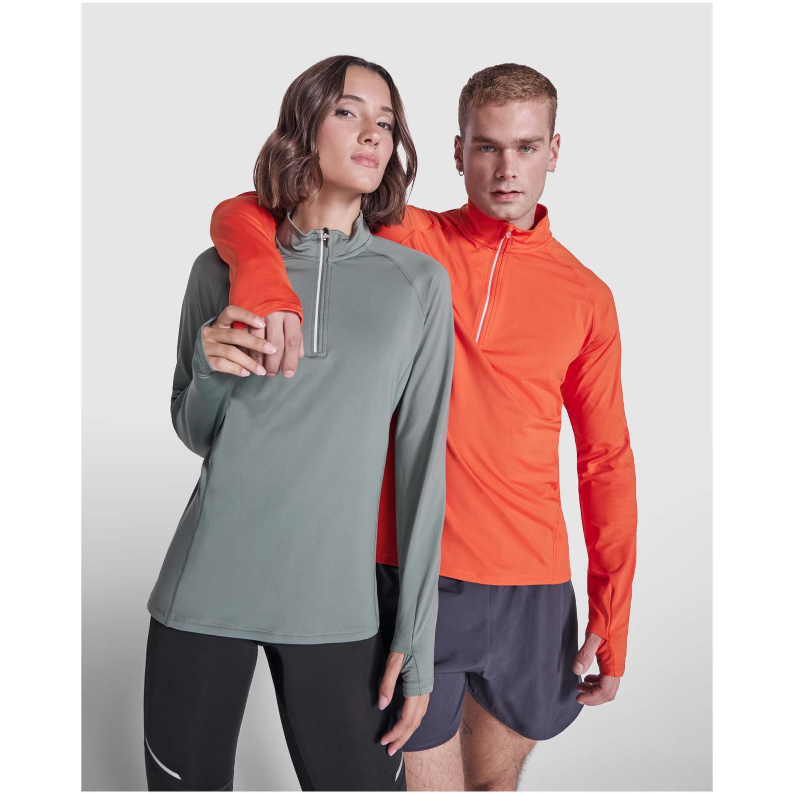 Roly Sweatshirt de 200 g/m² Estambul à manches longues et col demi-zip pour homme