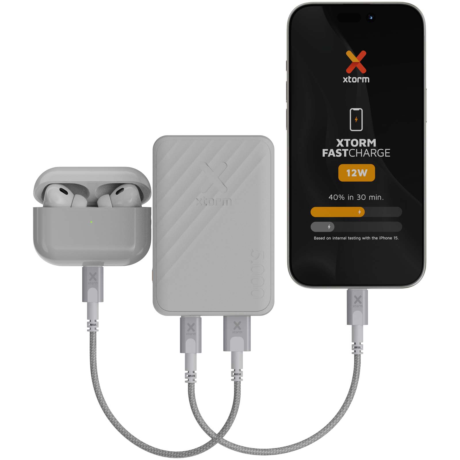 Batterie de secours à charge rapide Xtorm XG205 Go2 de 12 W et 5 000 mAh