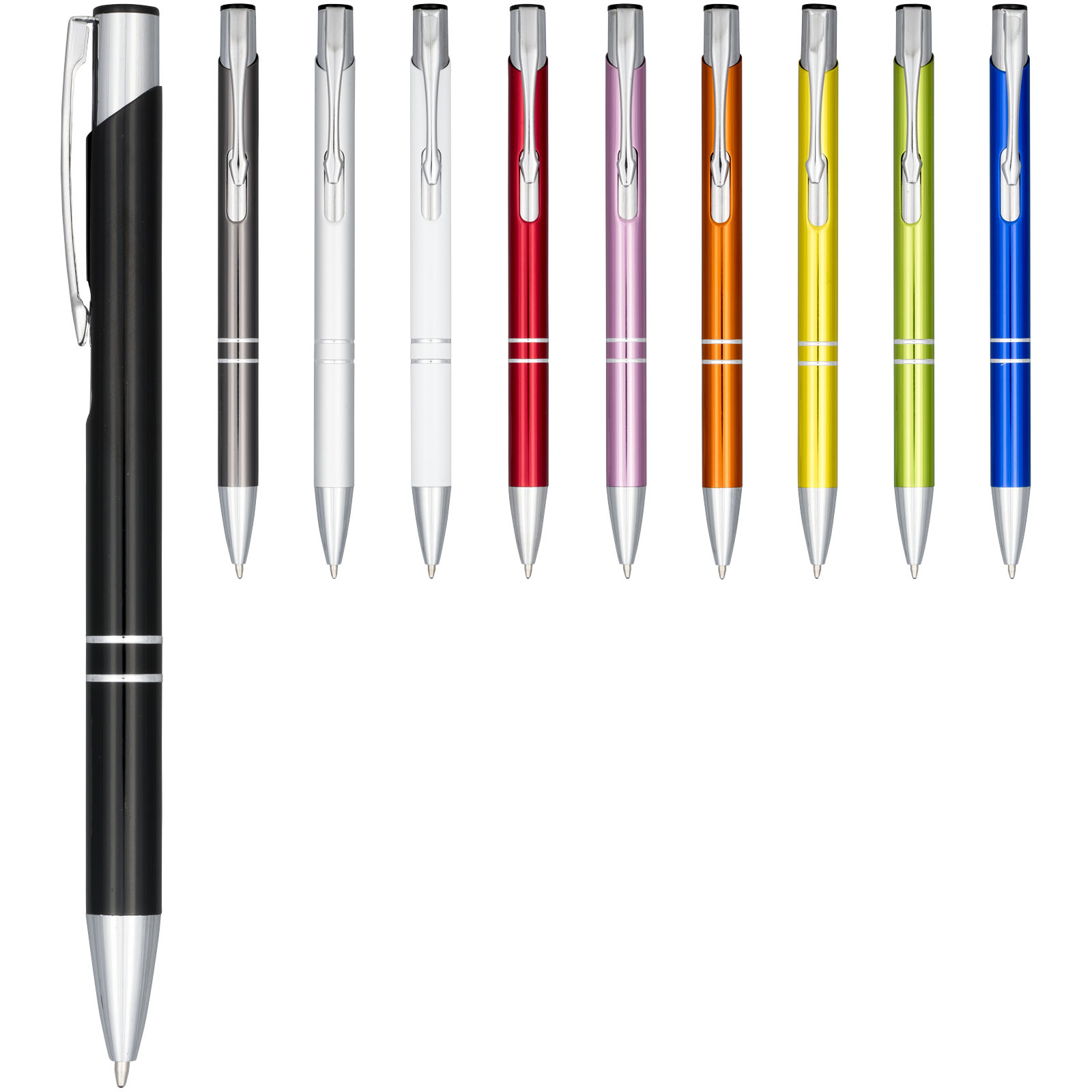 Stylo bille aluminium anodisé Moneta (encre bleue)