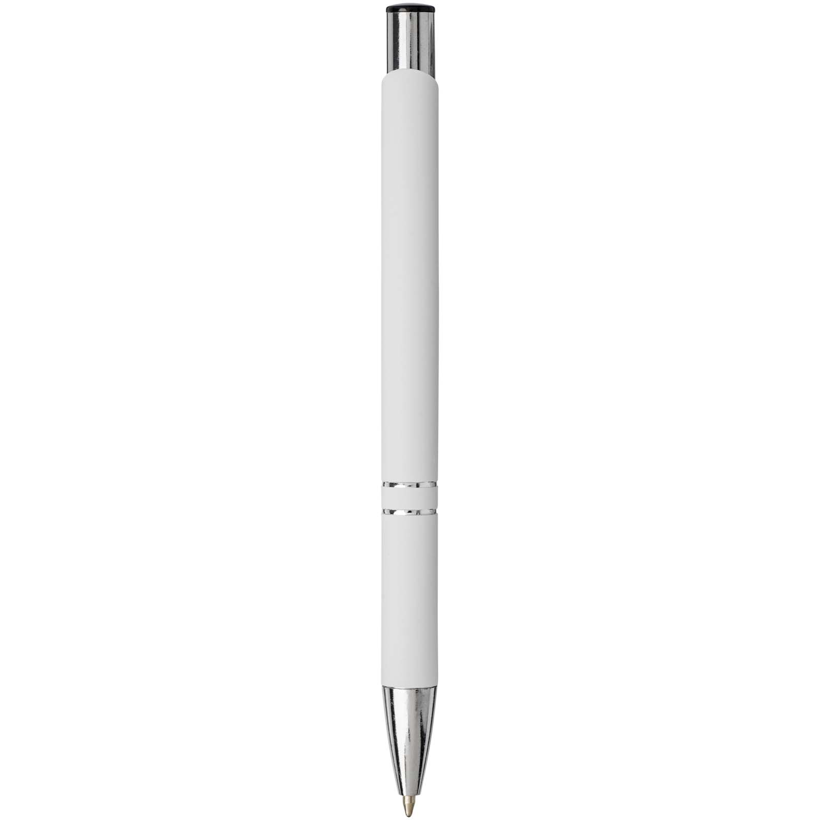 Stylo bille rétractable doux au toucher Moneta (encre noire)