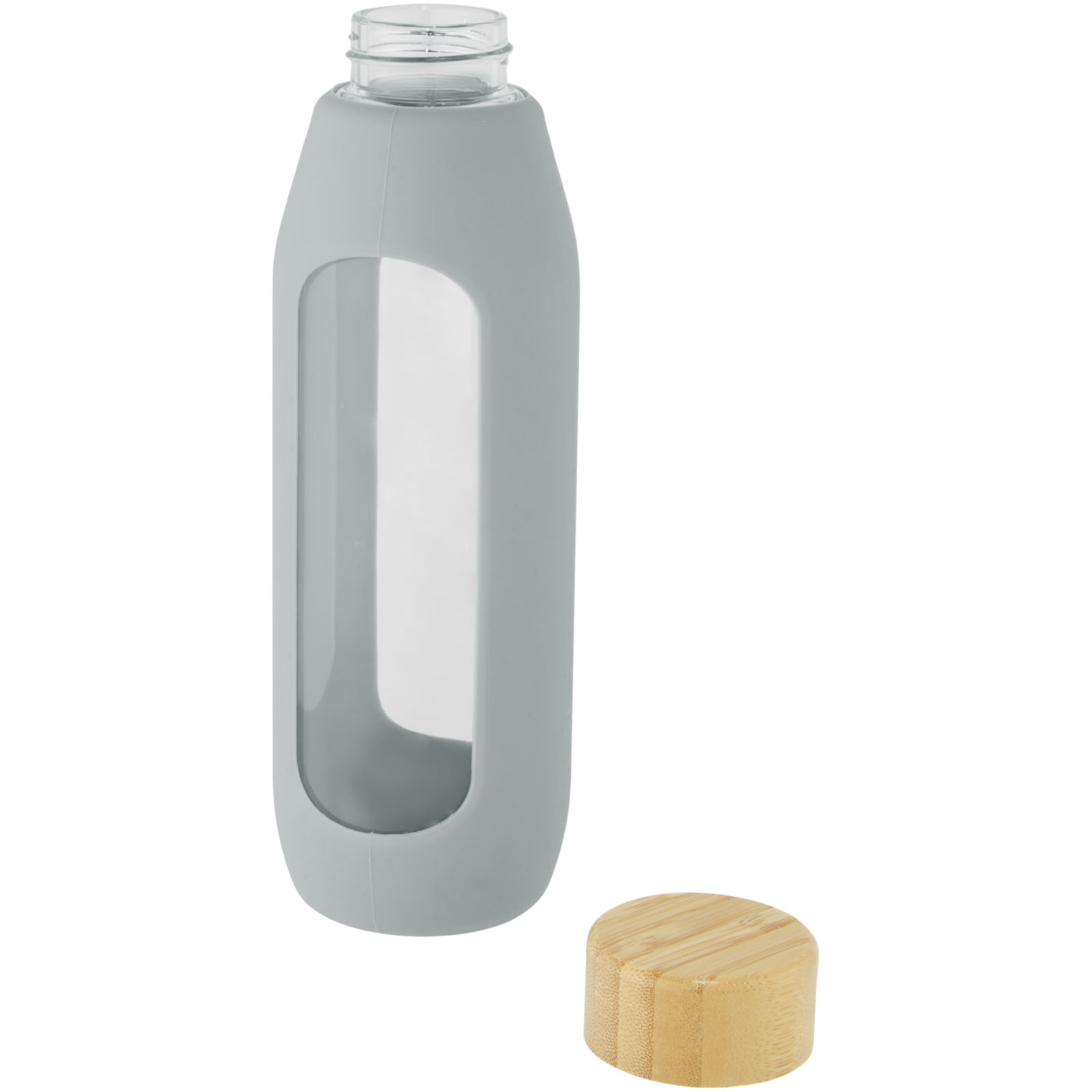 Bouteille Tidan de 600 ml en verre borosilicate avec grip en silicone
