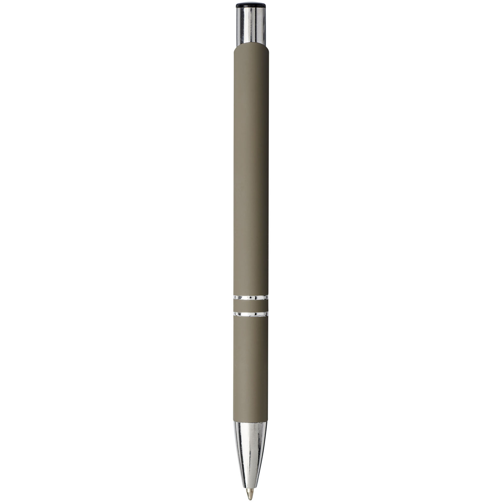 Stylo bille rétractable doux au toucher Moneta (encre noire)