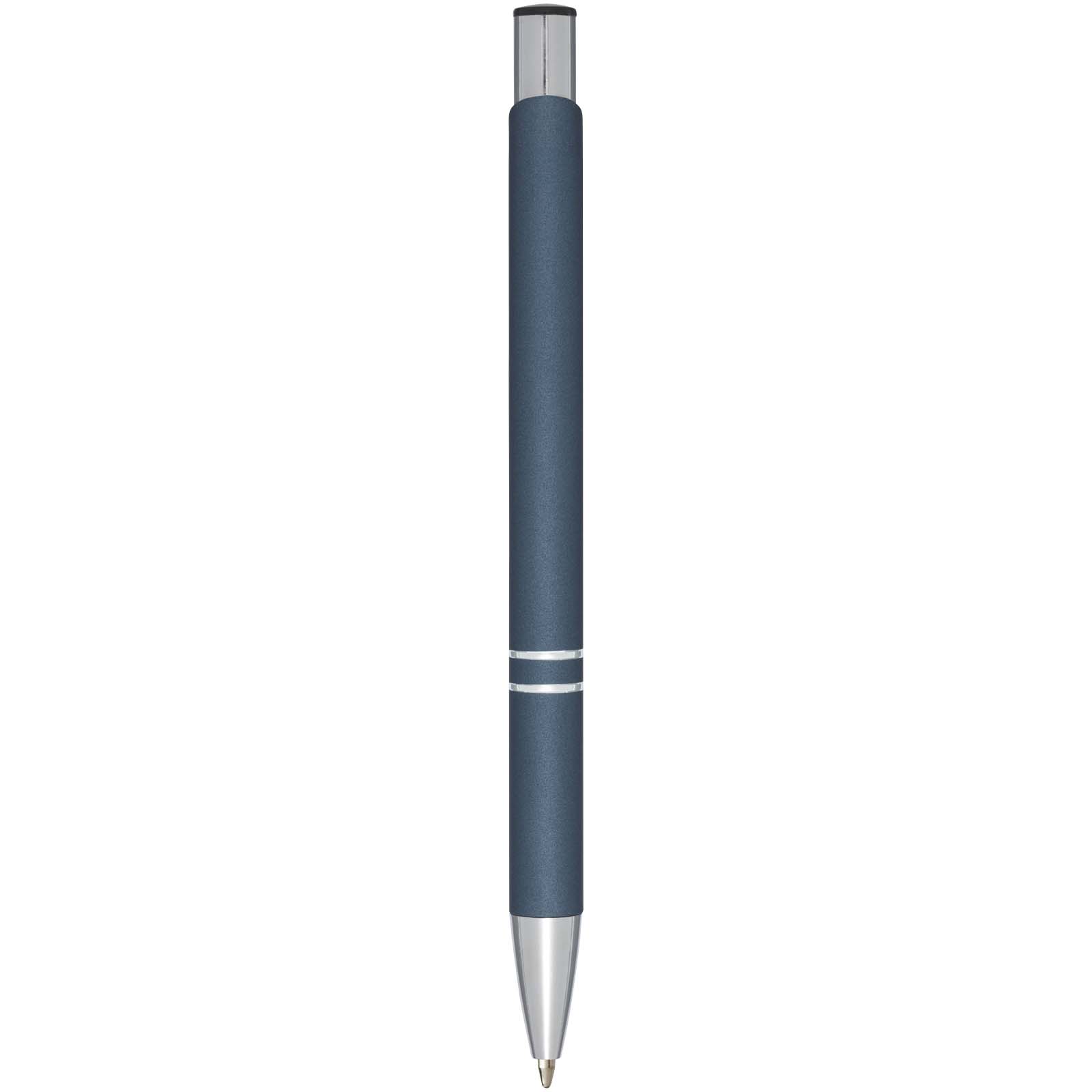 Stylo bille rétractable doux au toucher Moneta (encre noire)