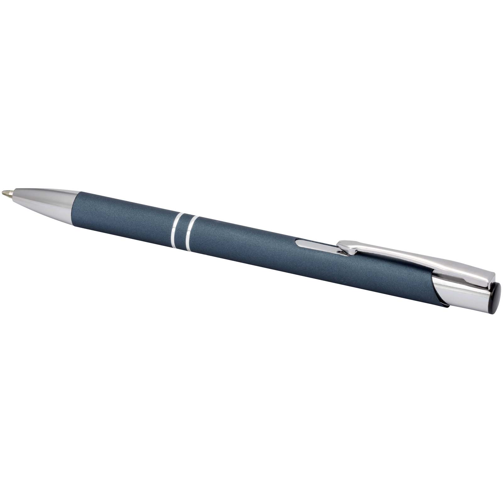 Stylo bille rétractable doux au toucher Moneta (encre noire)