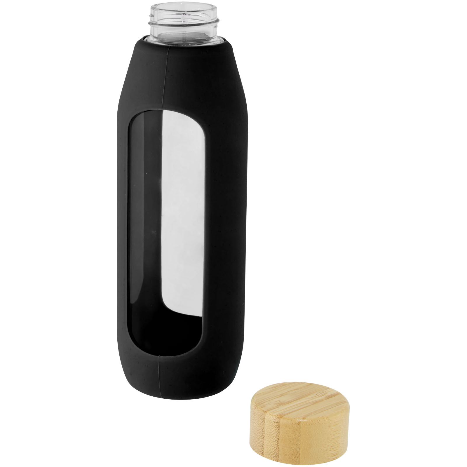 Bouteille Tidan de 600 ml en verre borosilicate avec grip en silicone