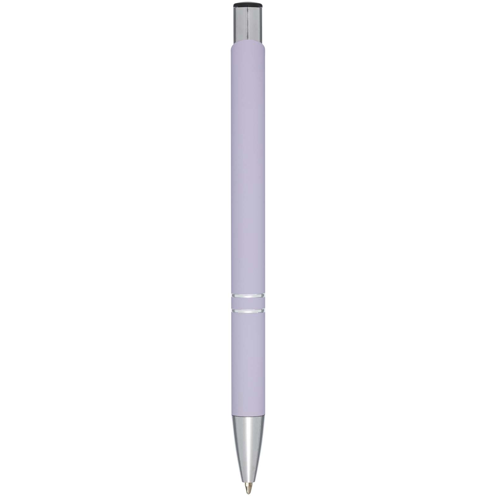Stylo bille rétractable doux au toucher Moneta (encre noire)