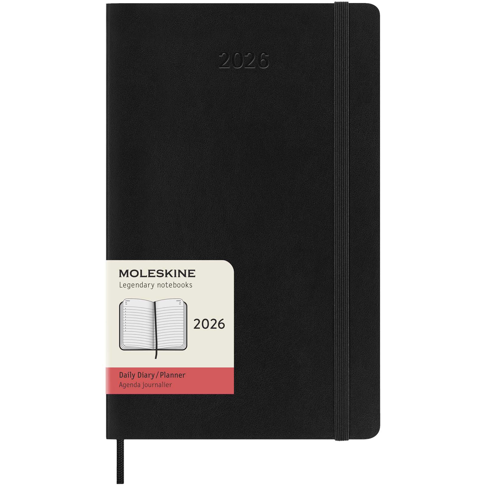 Agenda L quotidien 12 mois Moleskine à couverture souple