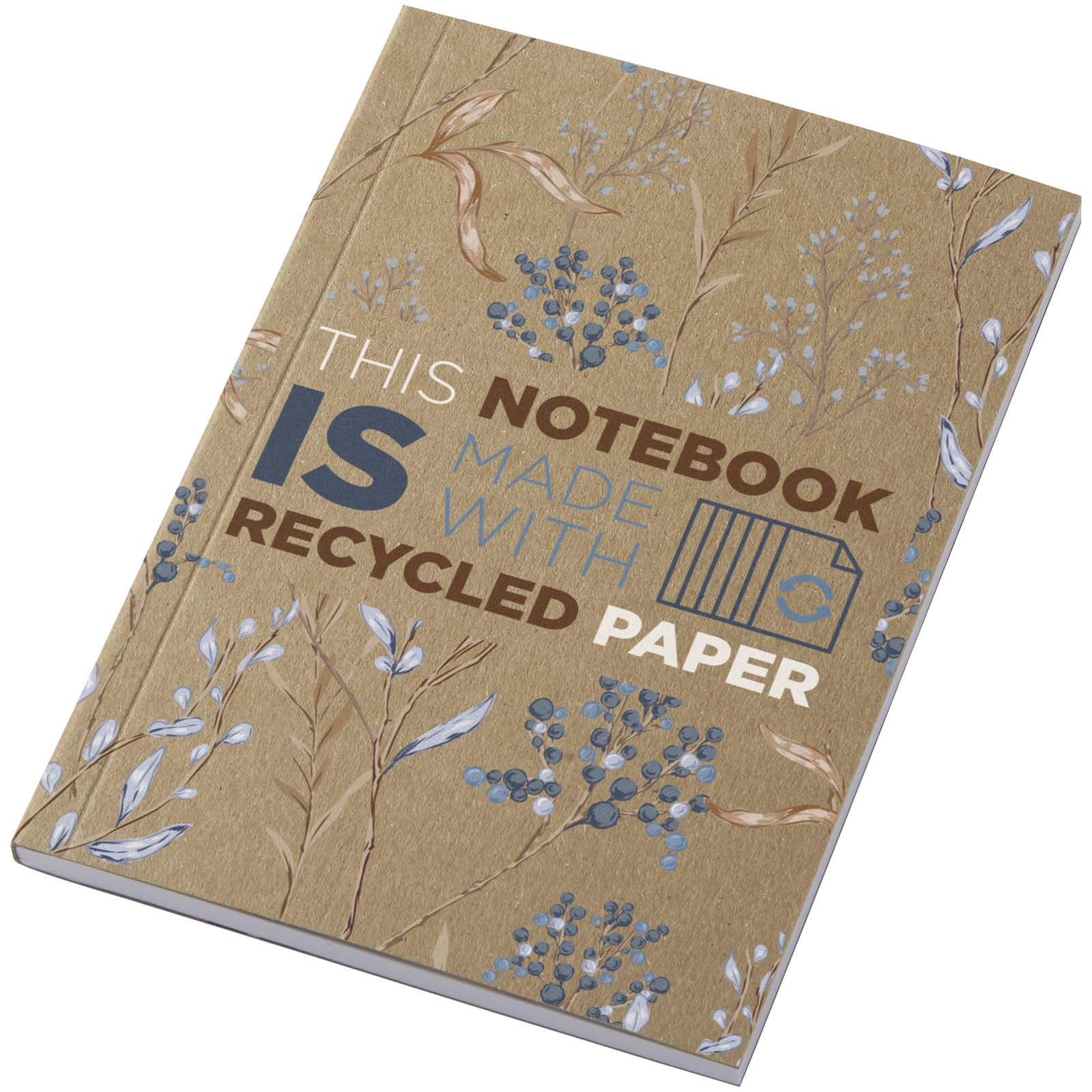 Carnet A6 à couverture souple recyclée Novella Austen Kraft avec 50 feuilles