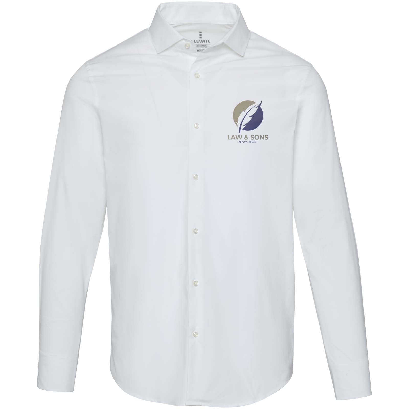 Elevate Chemise en popeline homme de 133 g/m² Carnelian