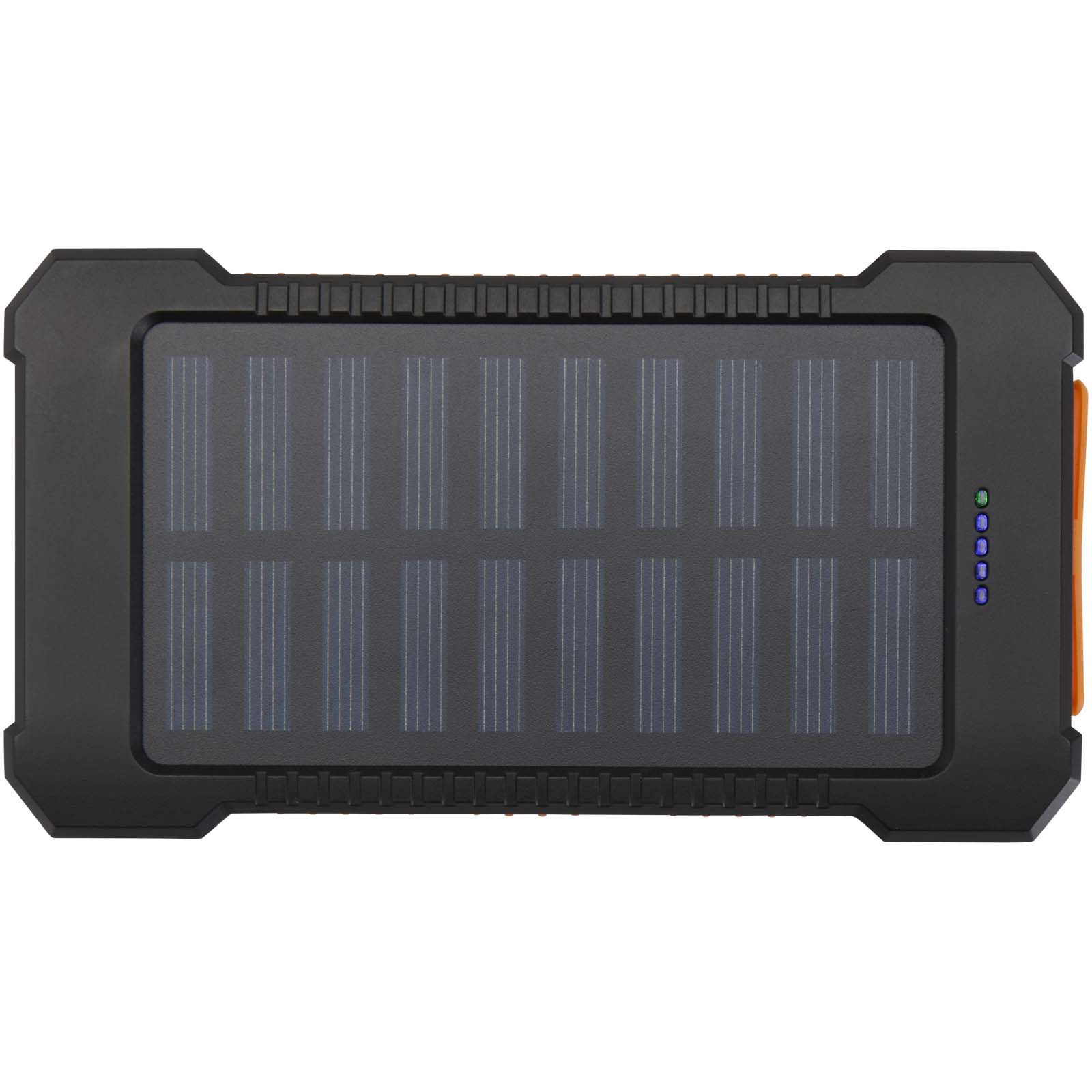 Batterie de secours solaire Altair robuste de 5 000 mAh et 10 W en plastique recyclé avec lampe de poche intégrée