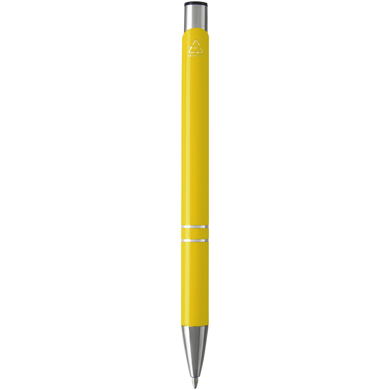 Stylo bille en aluminium recyclé Moneta (encre noire)