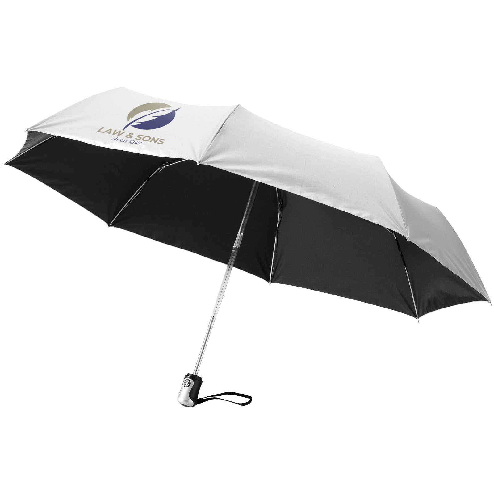Parapluie 21.5" 3 sections ouverture fermeture automatique Alex