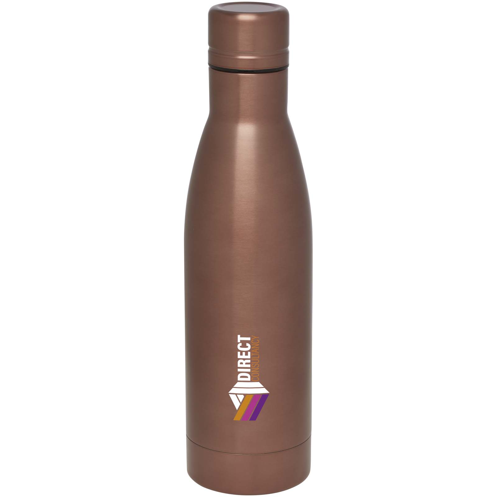 Bouteille isotherme Vasa en acier inoxydable recyclé certifié RCS de 500 ml avec isolation par le vide et couche de cuivre