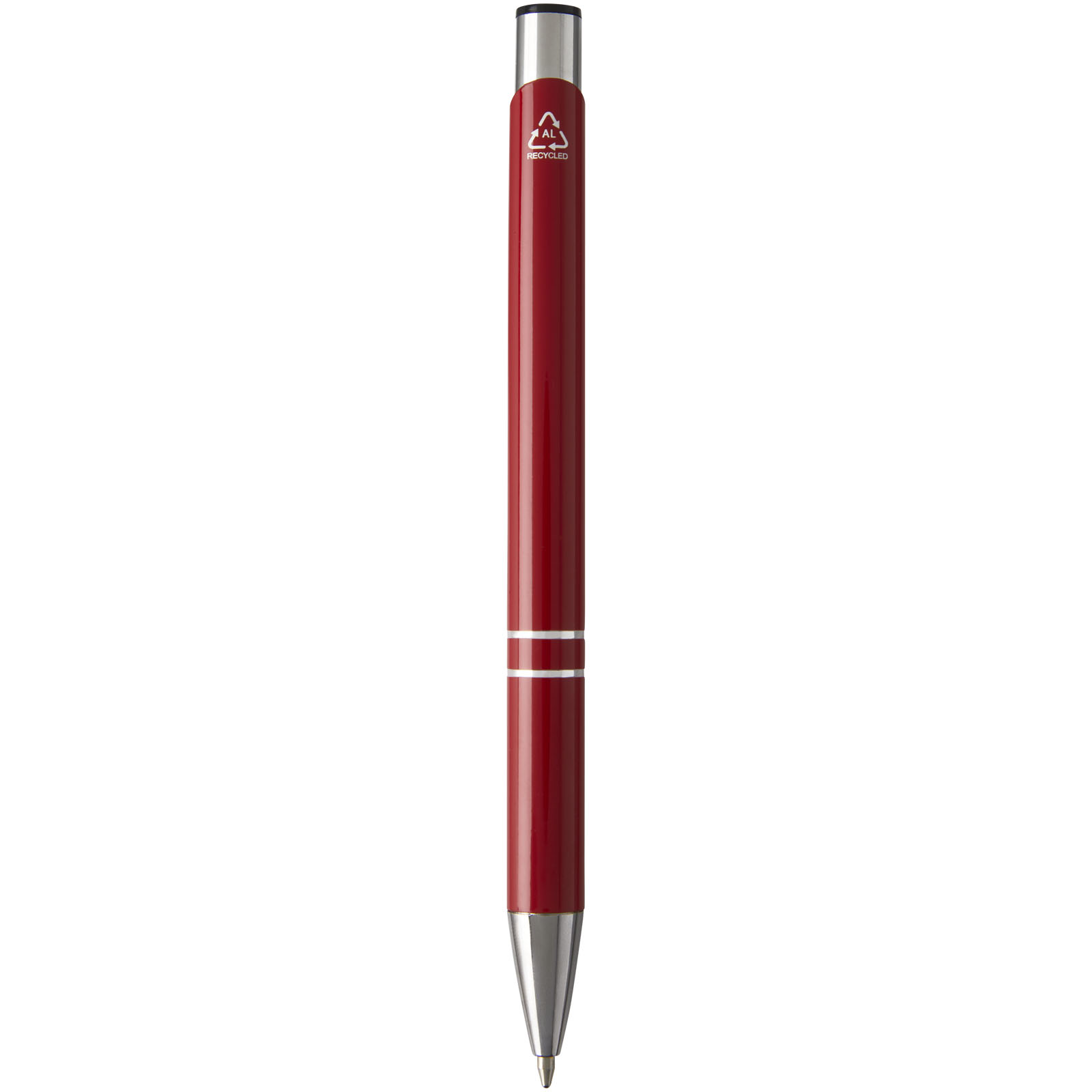 Stylo bille en aluminium recyclé Moneta (encre noire)