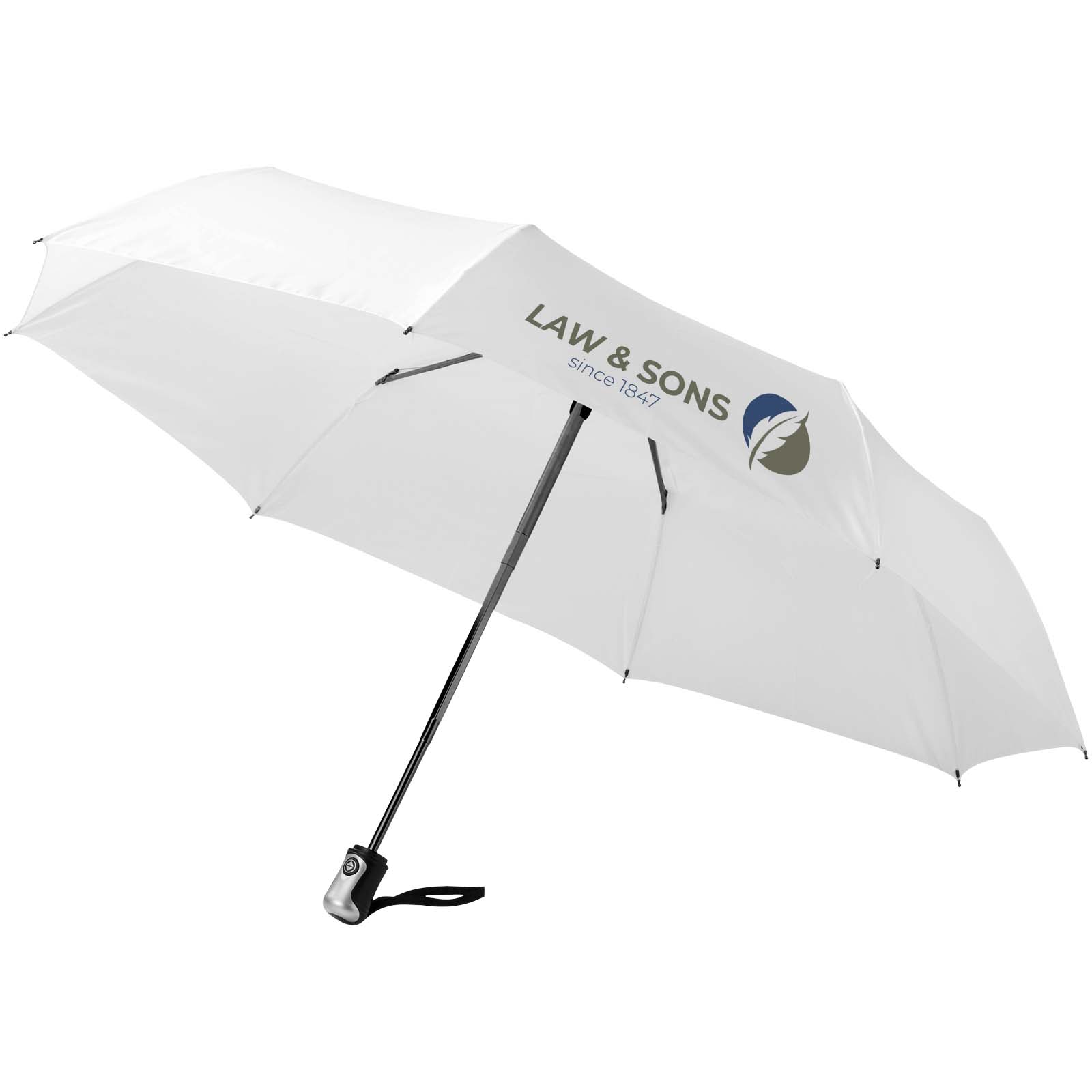 Parapluie 21.5" 3 sections ouverture fermeture automatique Alex