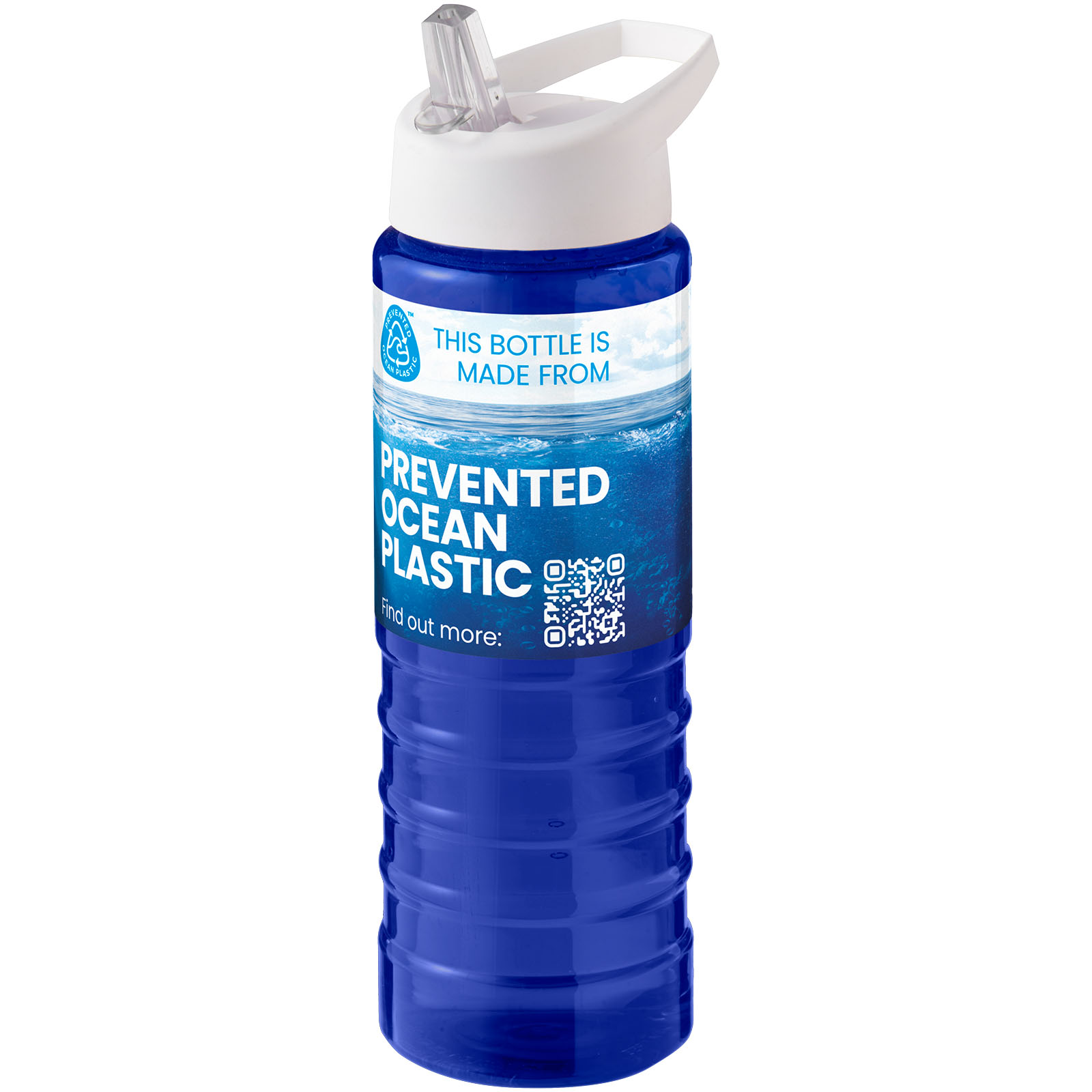 Bouteille de sport H2O Active® Eco Treble de 750 ml avec couvercle à bec verseur