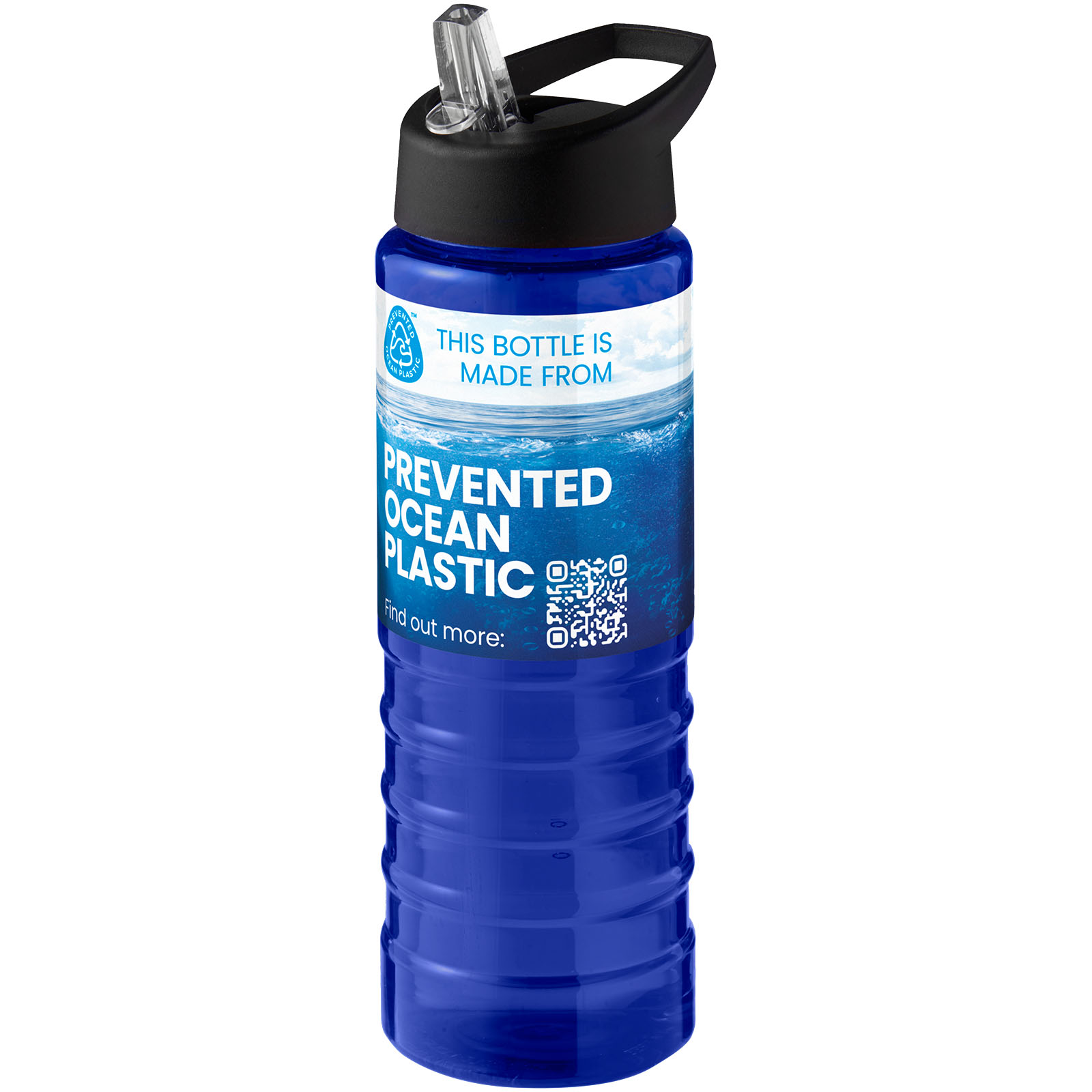 Bouteille de sport H2O Active® Eco Treble de 750 ml avec couvercle à bec verseur