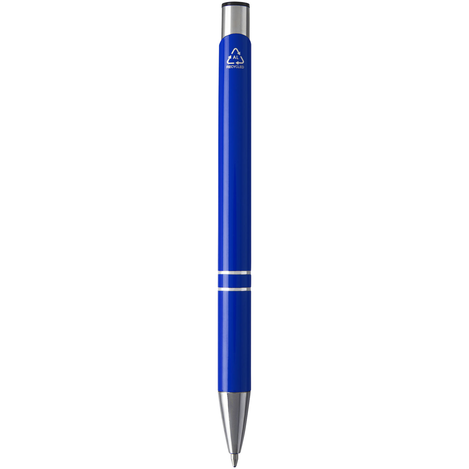 Stylo bille en aluminium recyclé Moneta (encre noire)