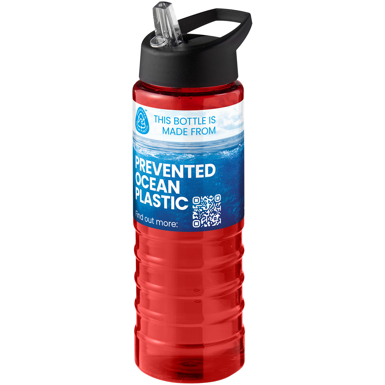 Bouteille de sport H2O Active® Eco Treble de 750 ml avec couvercle à bec verseur