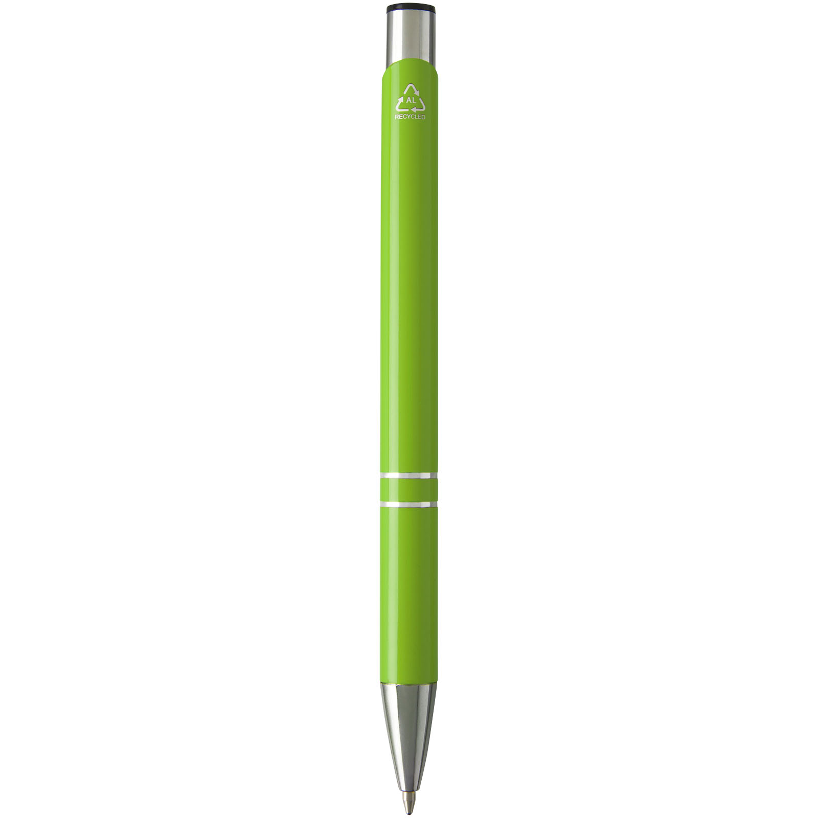 Stylo bille en aluminium recyclé Moneta (encre noire)