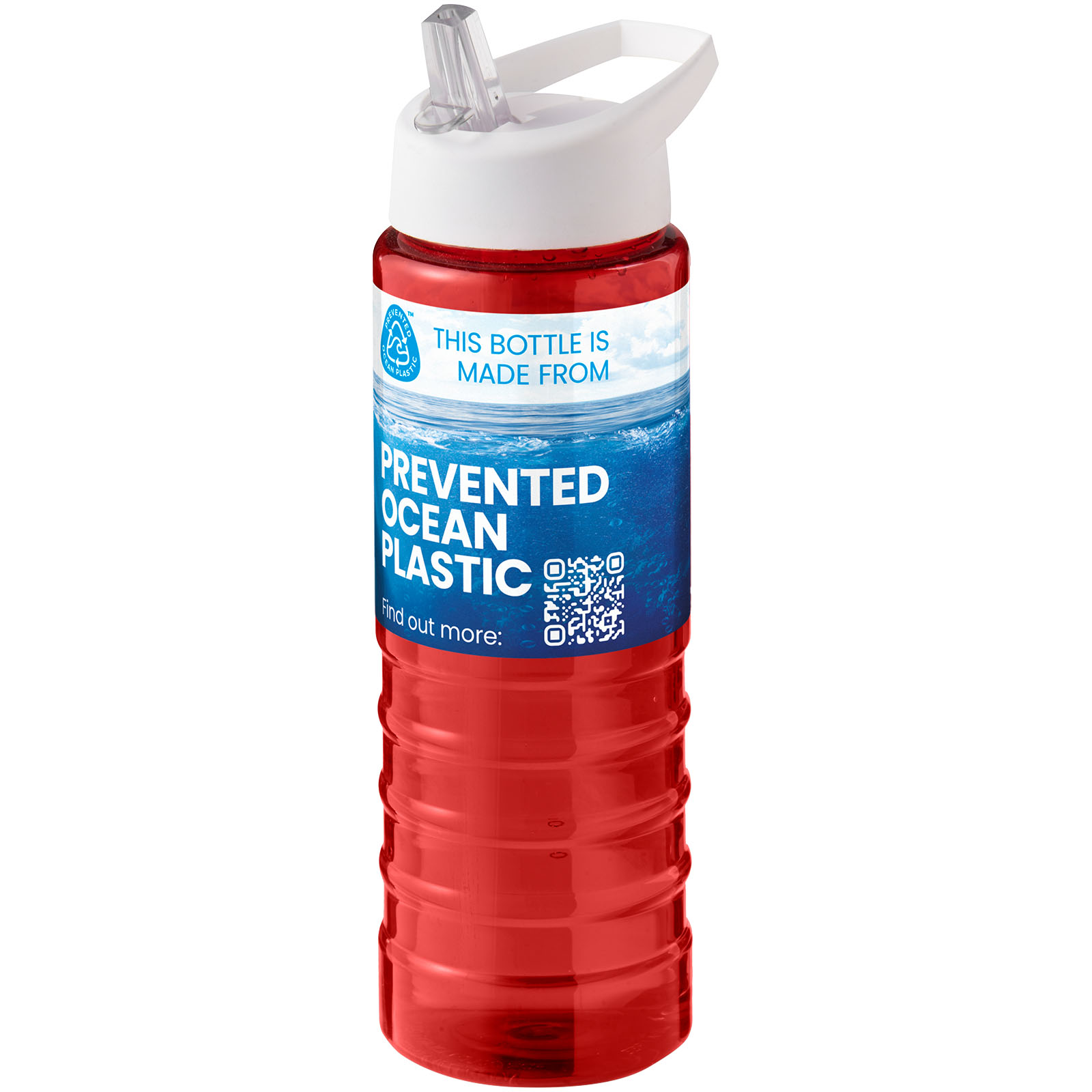 Bouteille de sport H2O Active® Eco Treble de 750 ml avec couvercle à bec verseur