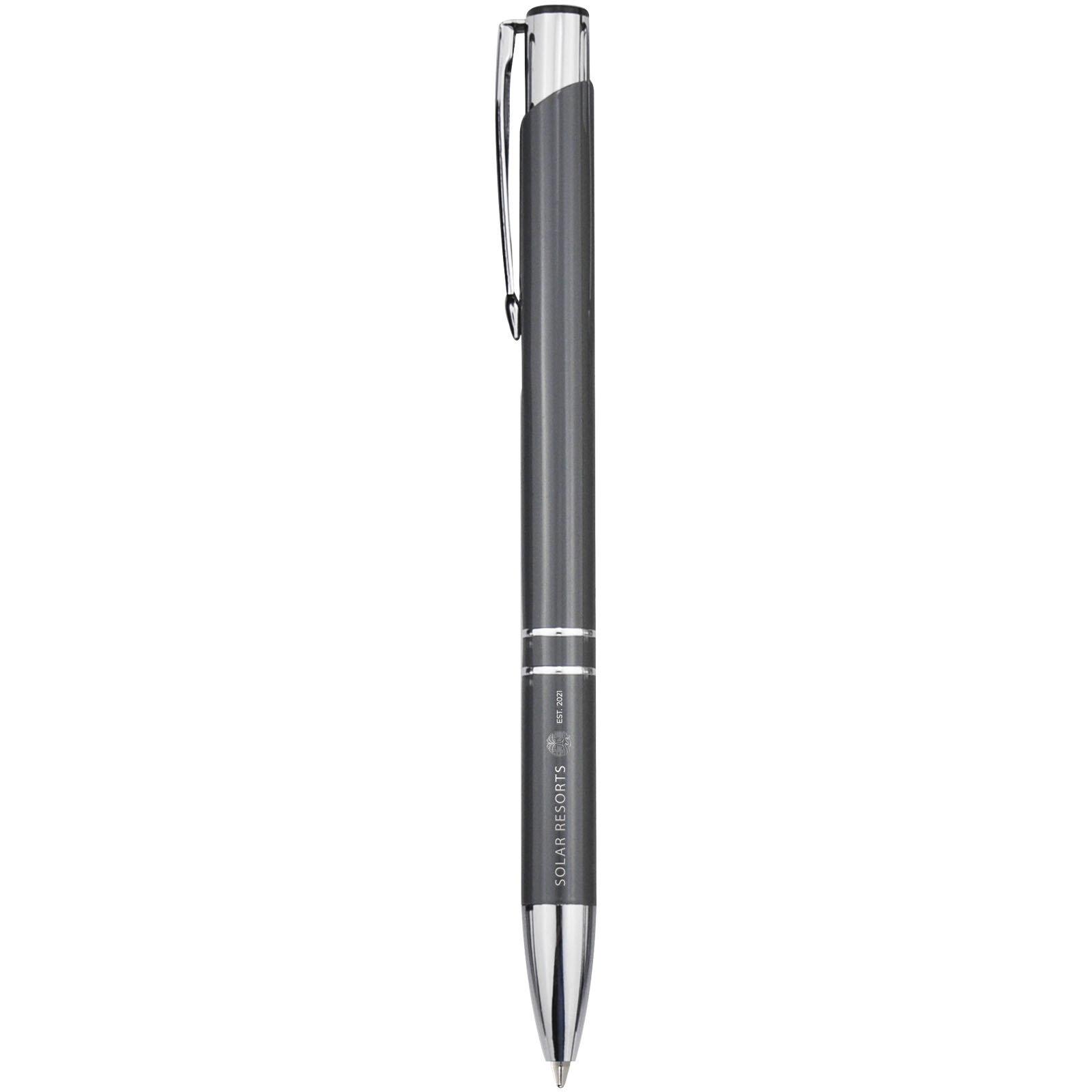 Stylo bille en aluminium recyclé Moneta (encre noire)