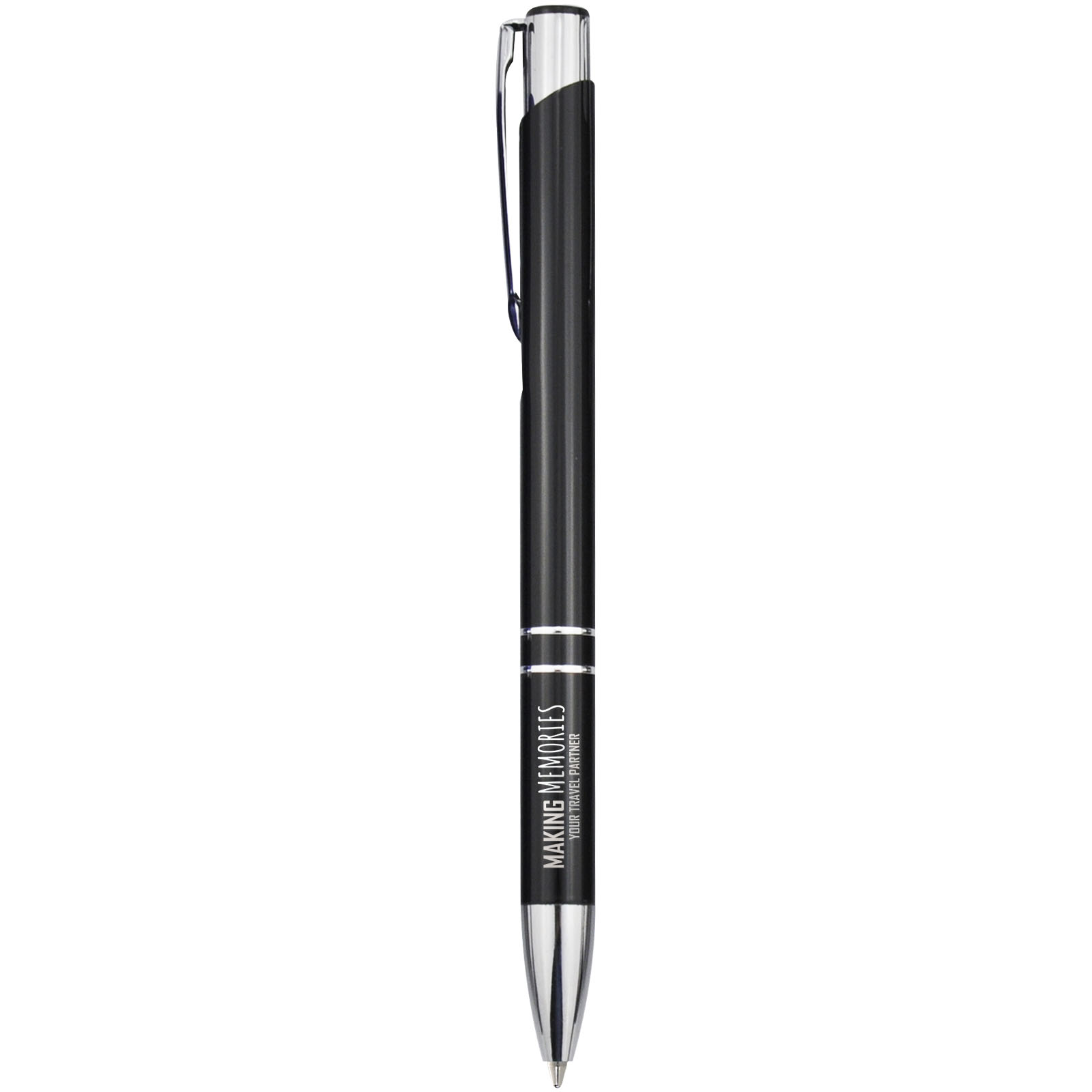 Stylo bille en aluminium recyclé Moneta (encre noire)