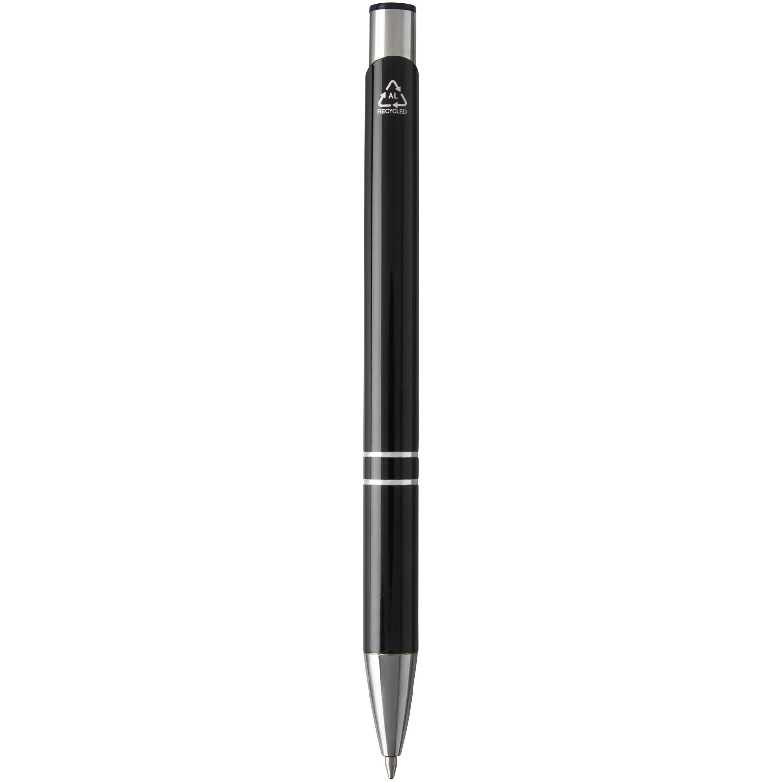 Stylo bille en aluminium recyclé Moneta (encre noire)