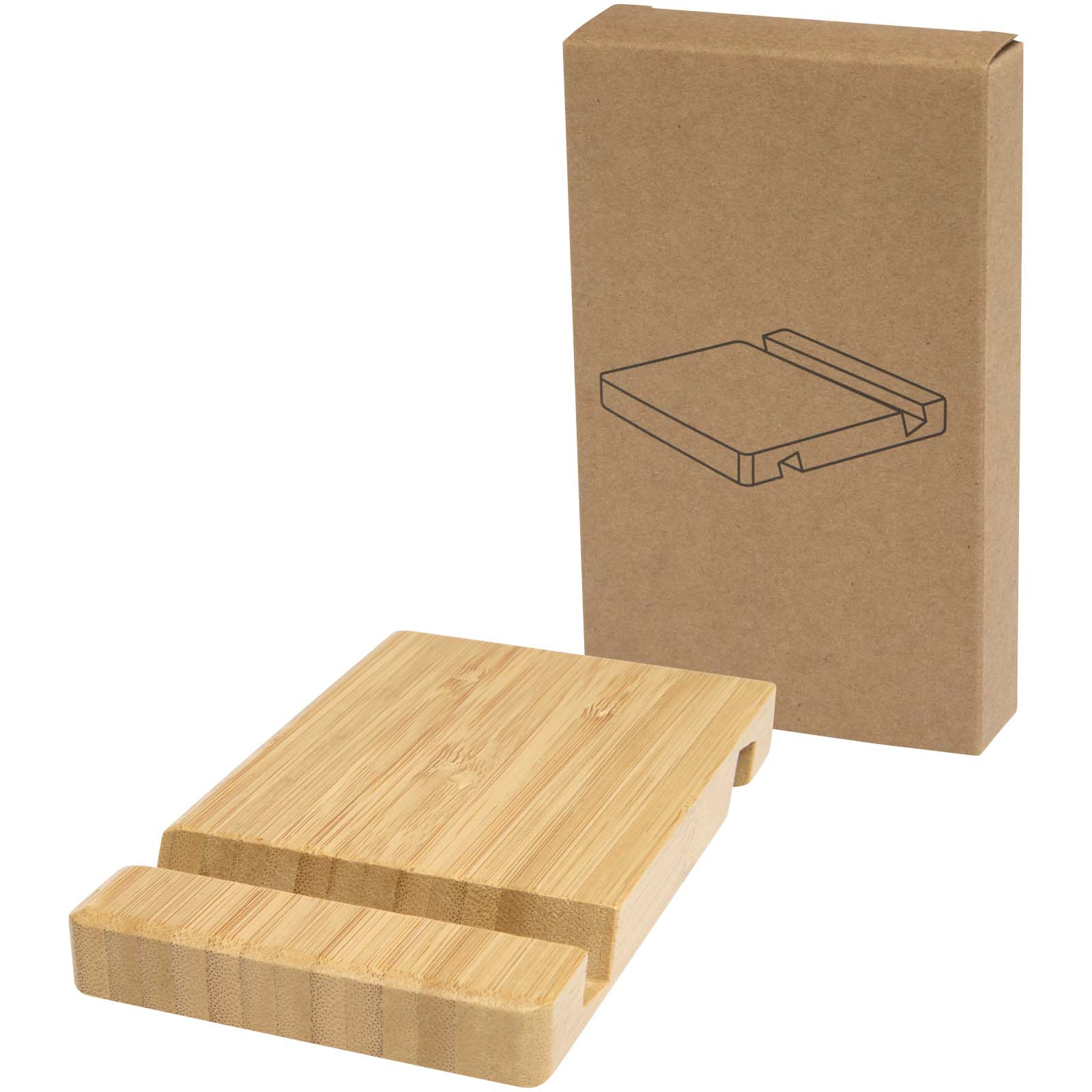 Support téléphone en bambou Bubup à 2 angles pour tablettes et téléphone