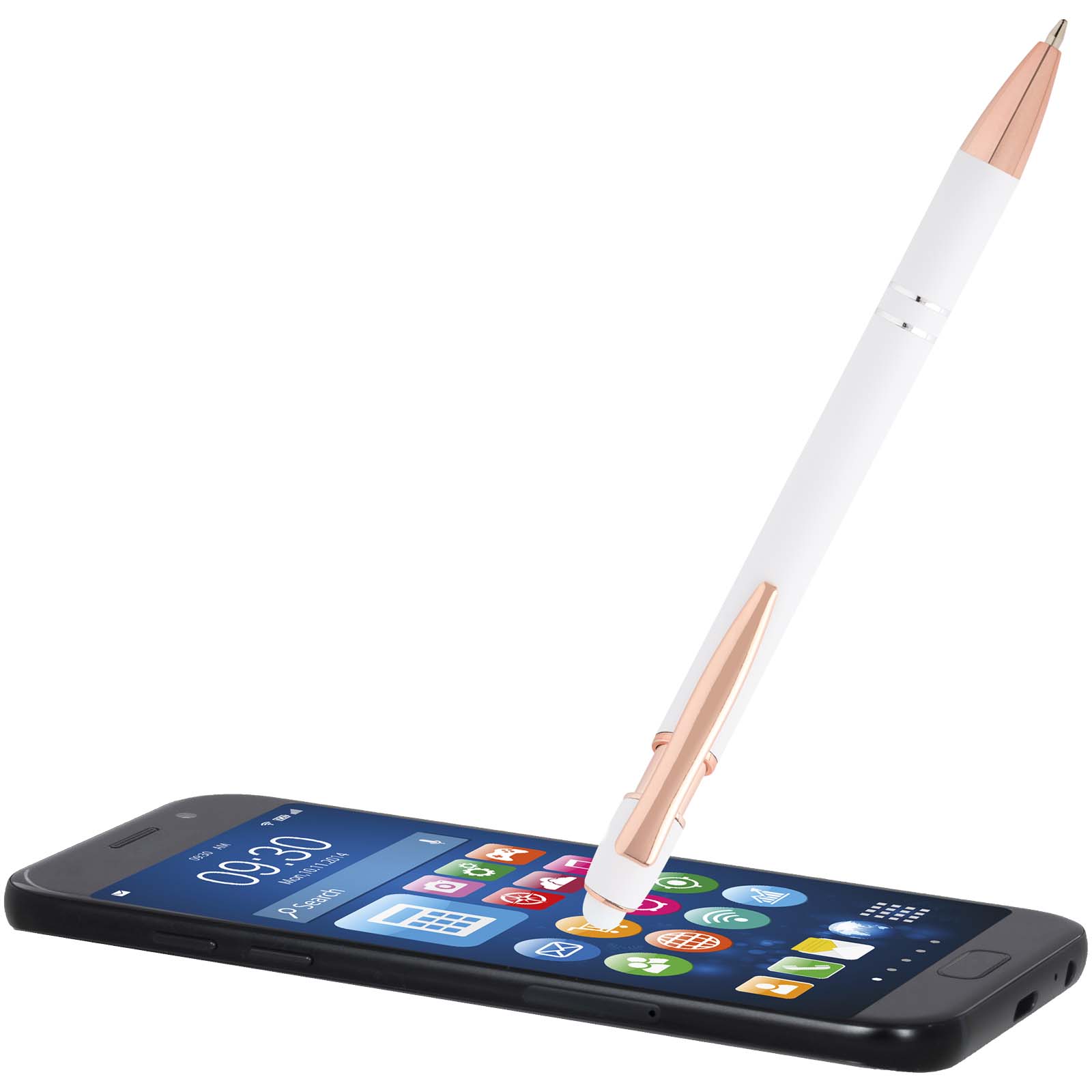 Stylo bille Nanna avec finition or rose (encre bleue)