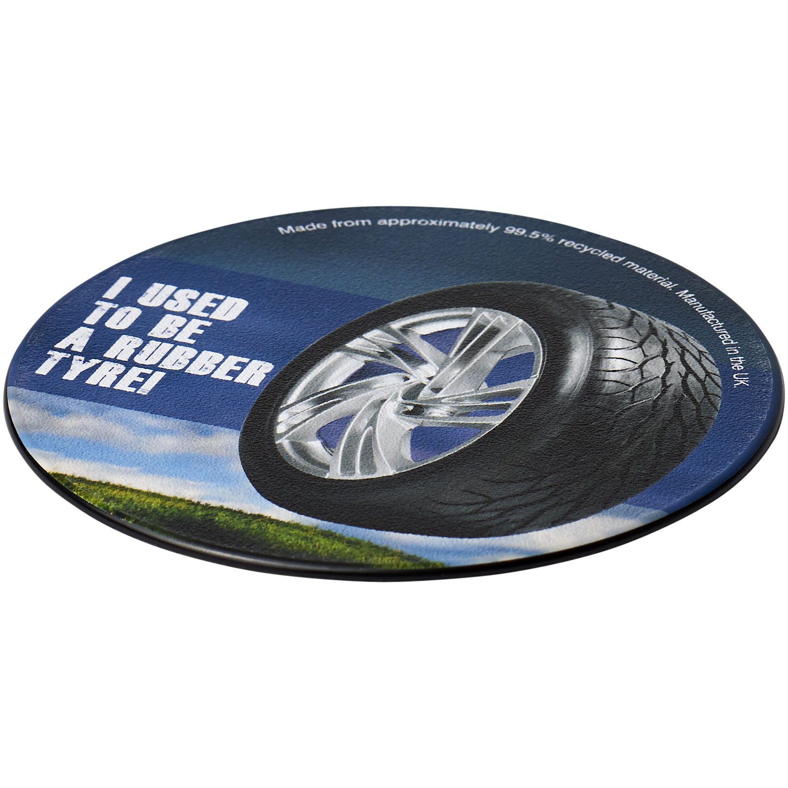Sous-verre rond Brite-Mat® en pneu