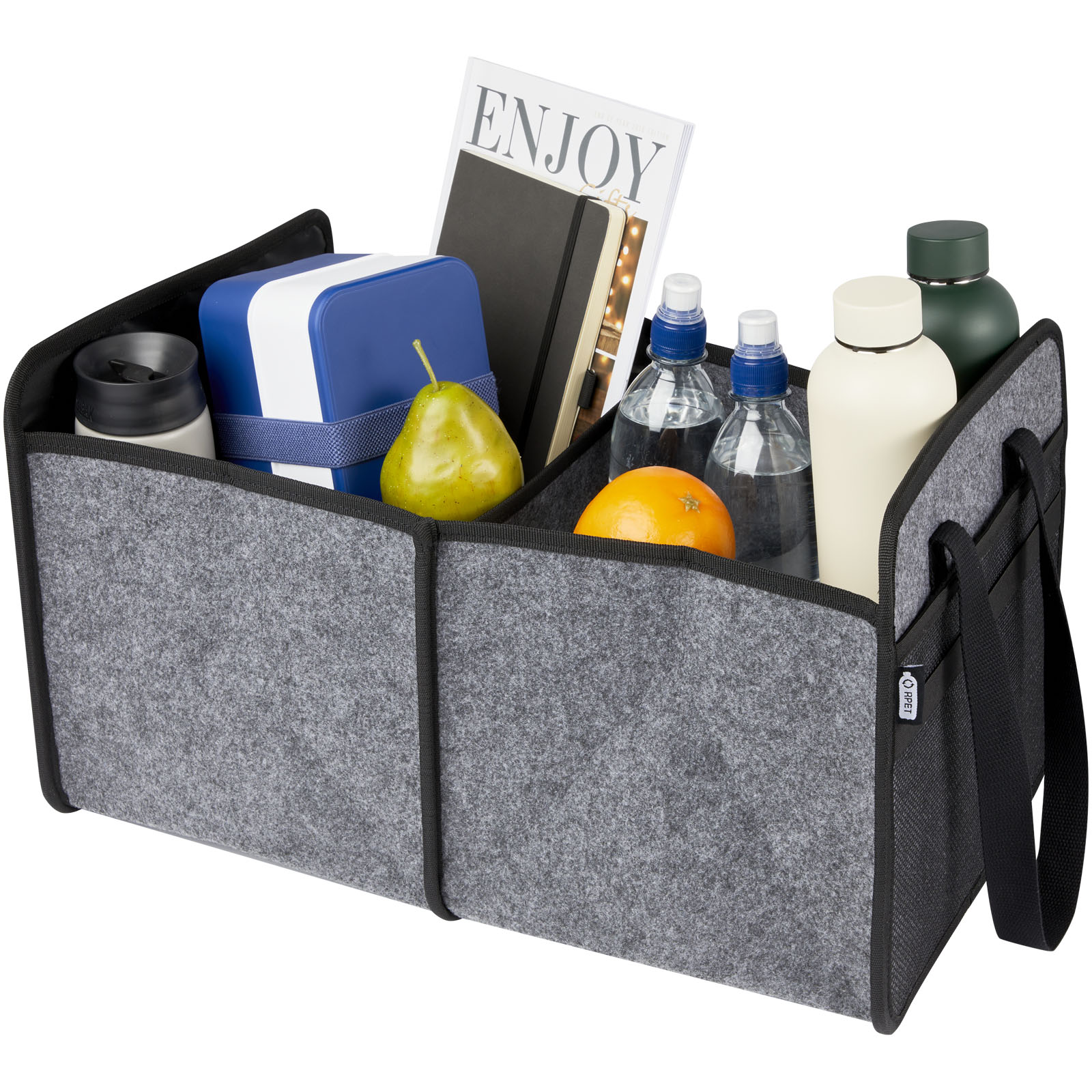 Rangement pliable pour voiture Felta en feutre recyclé certifié GRS