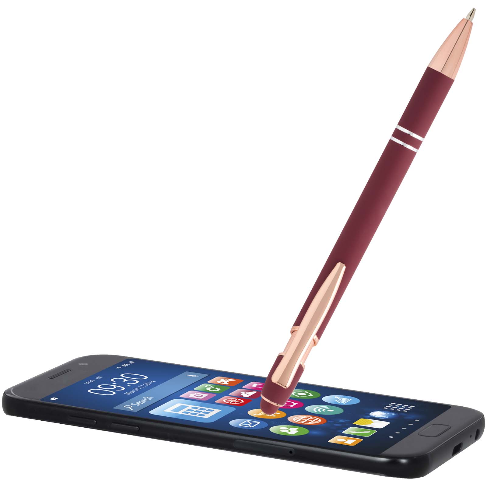 Stylo bille Nanna avec finition or rose (encre bleue)