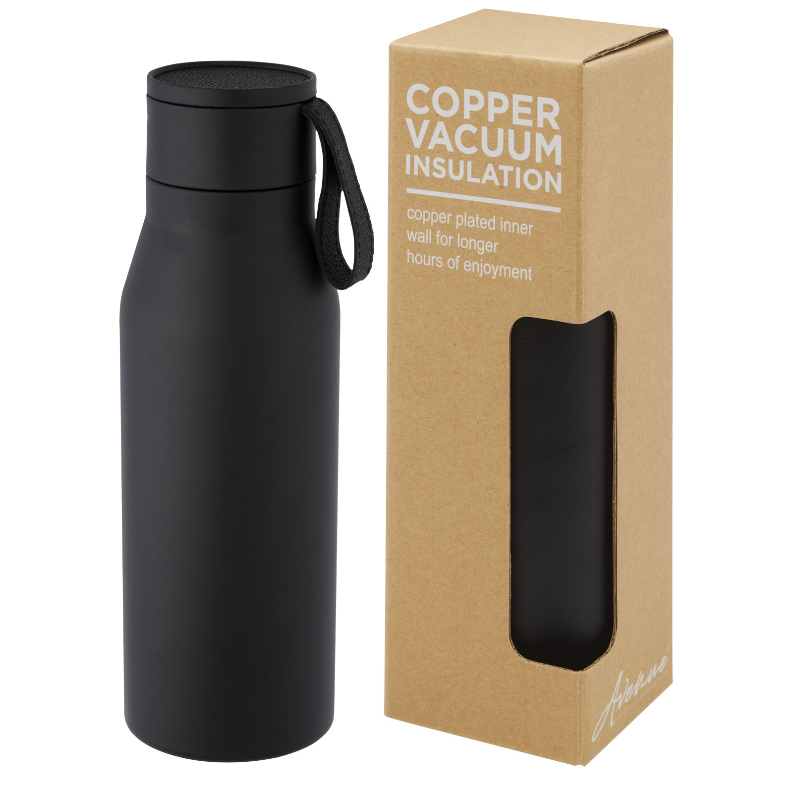 Bouteille Ljungan de 500 ml en acier inoxydable avec isolation par le vide et couche de cuivre