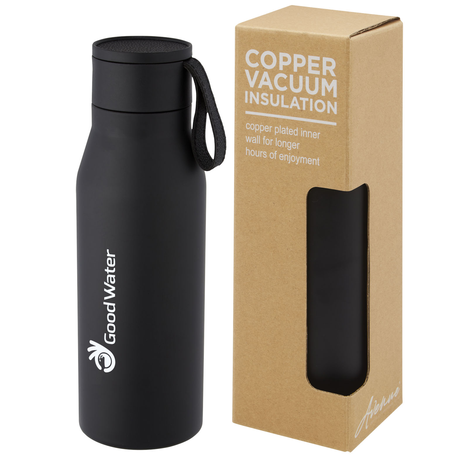 Bouteille Ljungan de 500 ml en acier inoxydable avec isolation par le vide et couche de cuivre