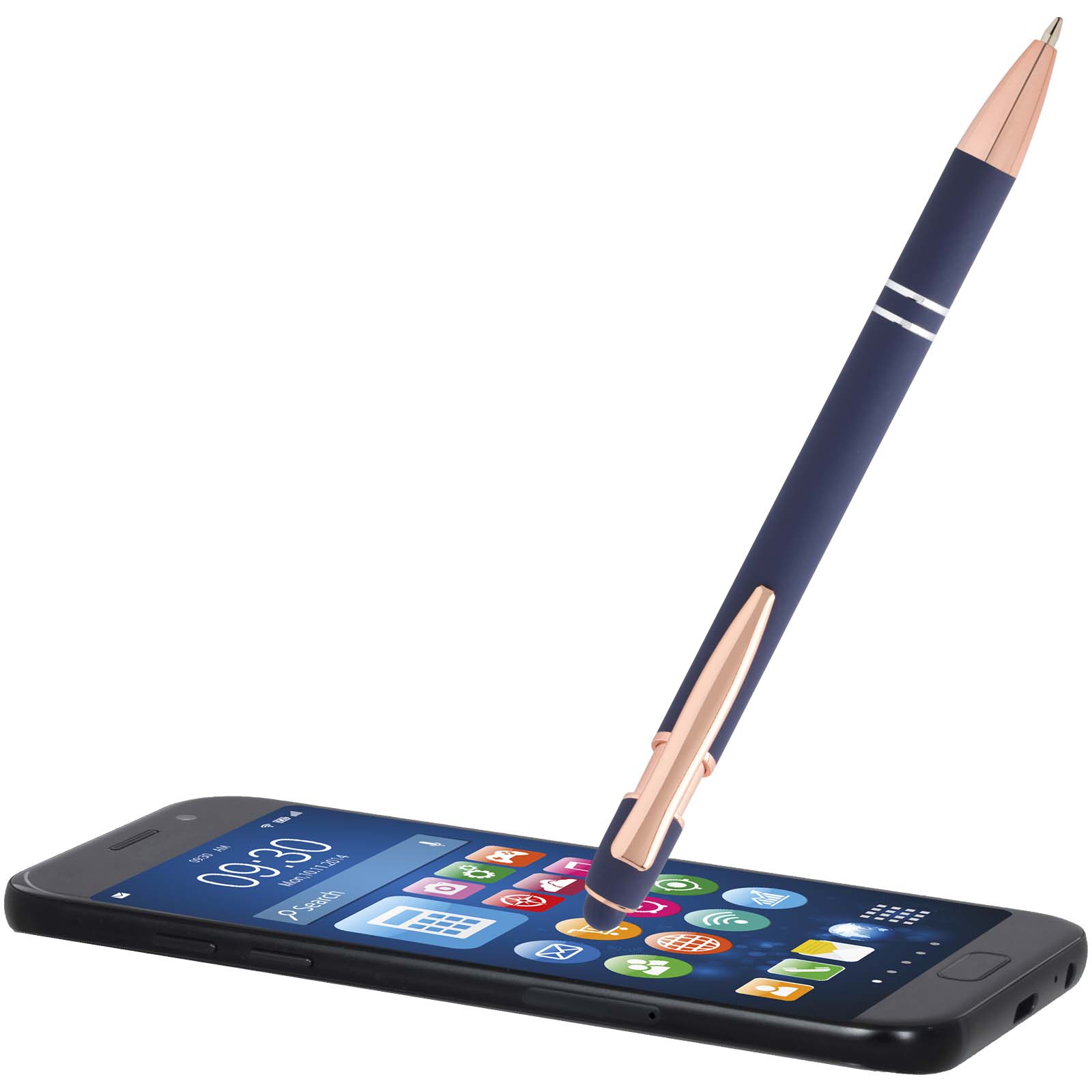 Stylo bille Nanna avec finition or rose (encre bleue)