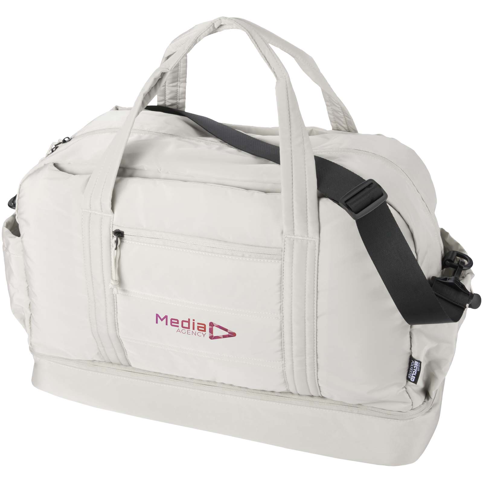 Sac de voyage Puffer recyclé certifié GRS avec fond isolé de 30 L