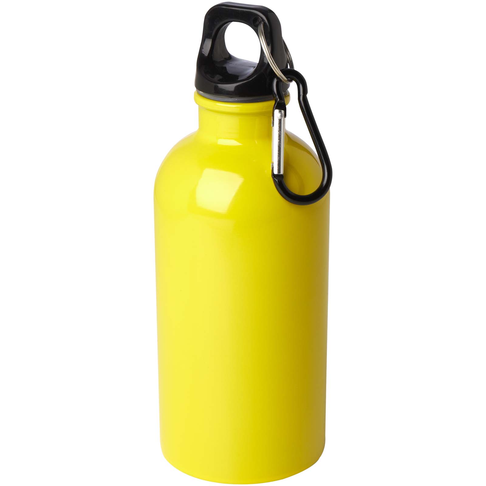Bouteille d'eau Oregon de 400 ml simple paroi en acier recyclé certifié RCS avec mousqueton