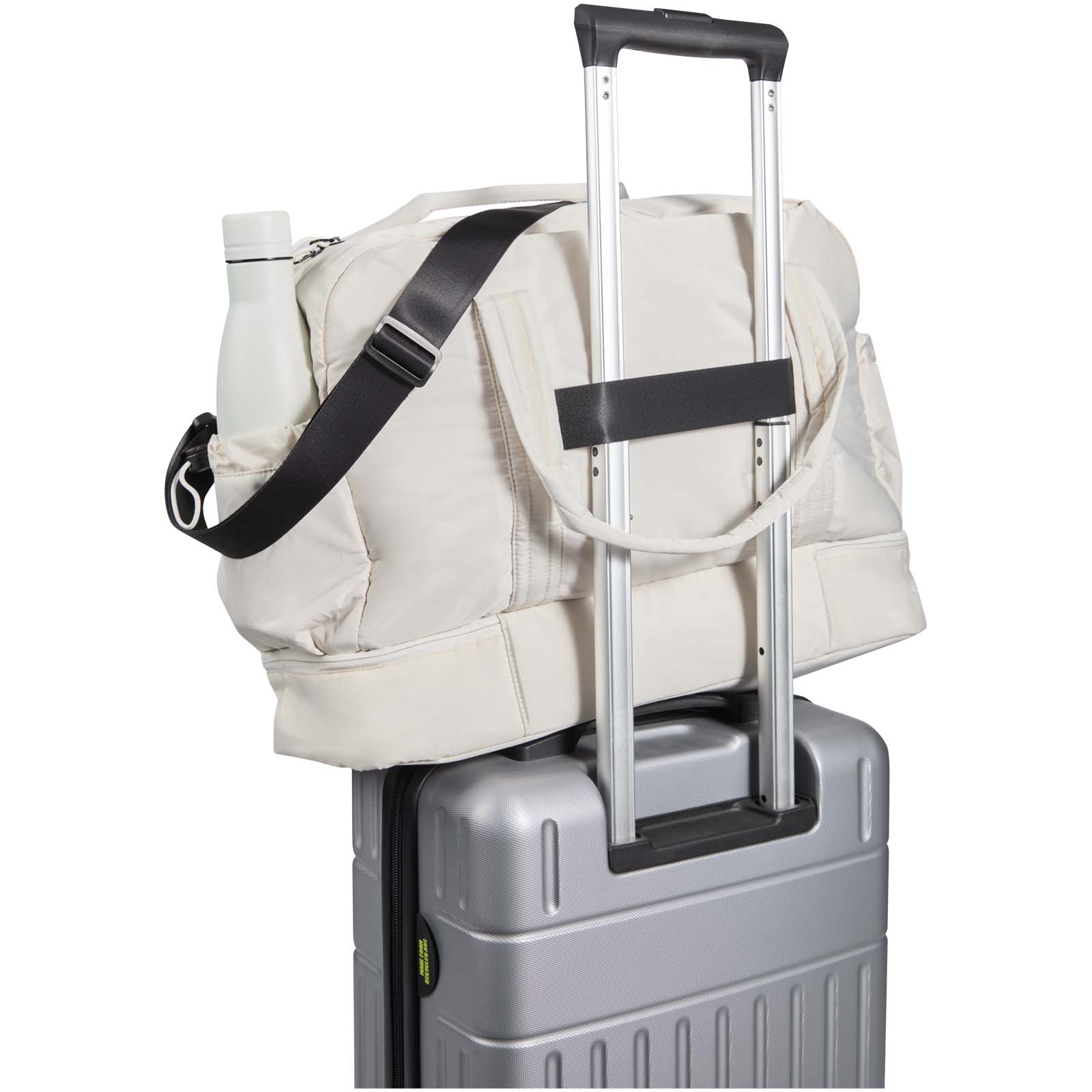 Sac de voyage Puffer recyclé certifié GRS avec fond isolé de 30 L